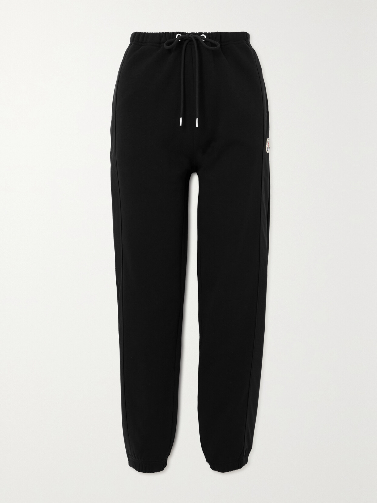 Moncler - Shell-trimmed Cotton-jersey Track Pants - Black