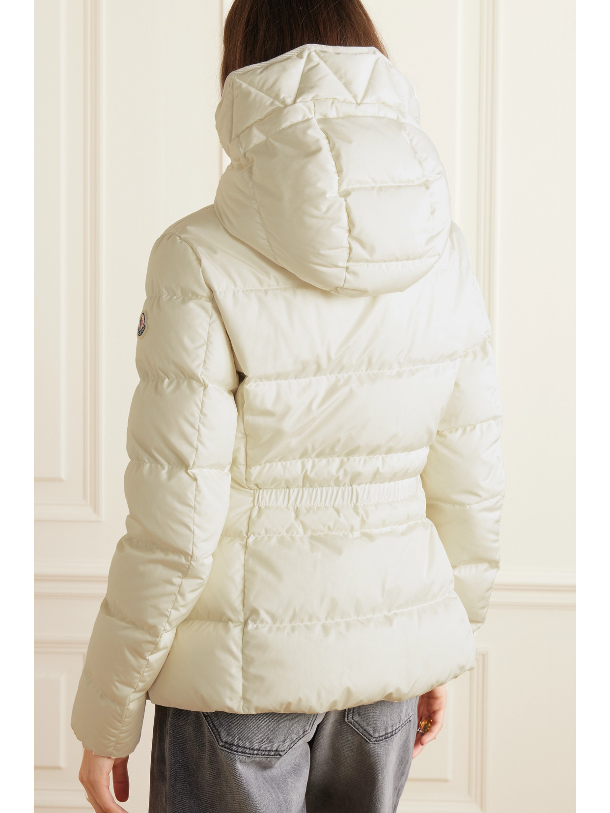 Shop Moncler Avoce Hooded Quilted Shell Down Jacket In White