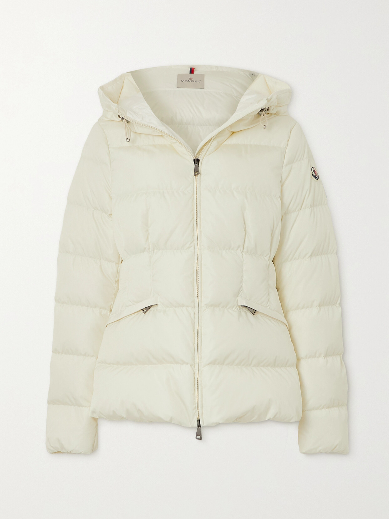 Shop Moncler Avoce Hooded Quilted Shell Down Jacket In White