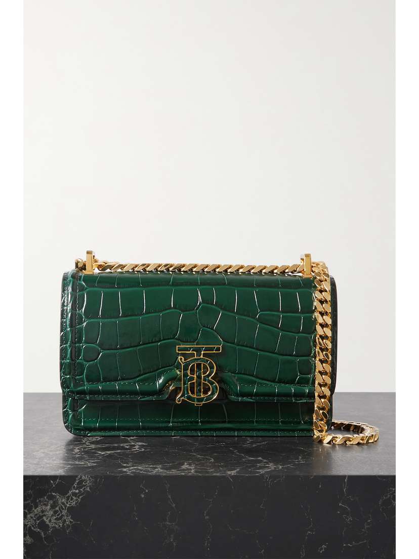 Burberry Mini Croc-effect Leather Shoulder Bag