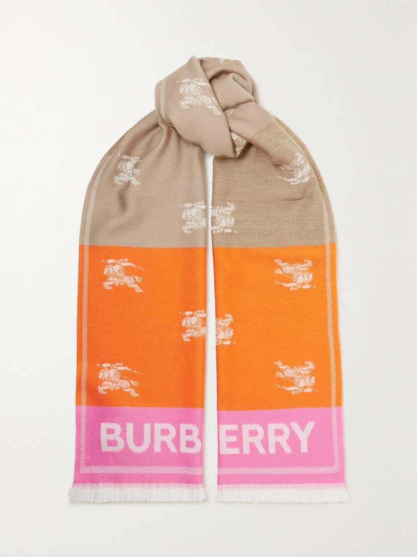 Burberry Wool-jacquard Scarf -  - One size