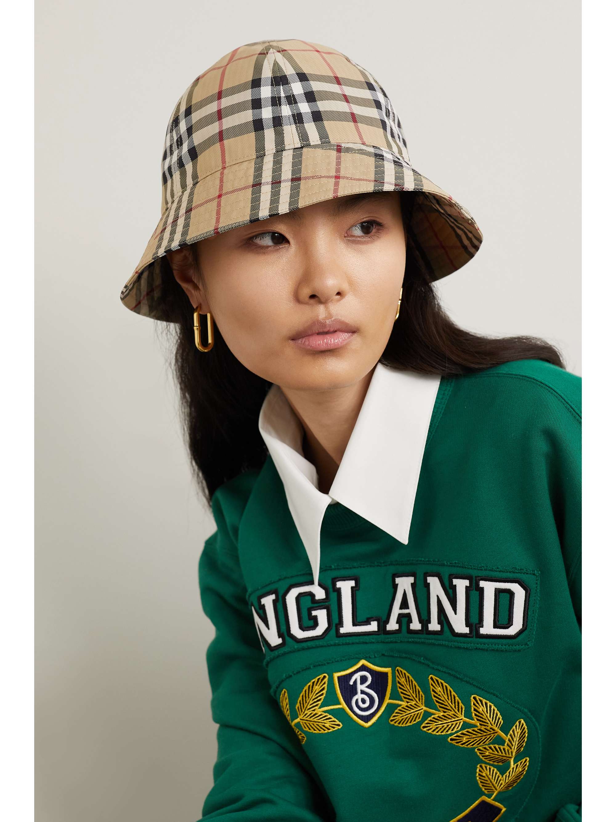 BURBERRY Checked canvas bucket hat | NET-A-PORTER