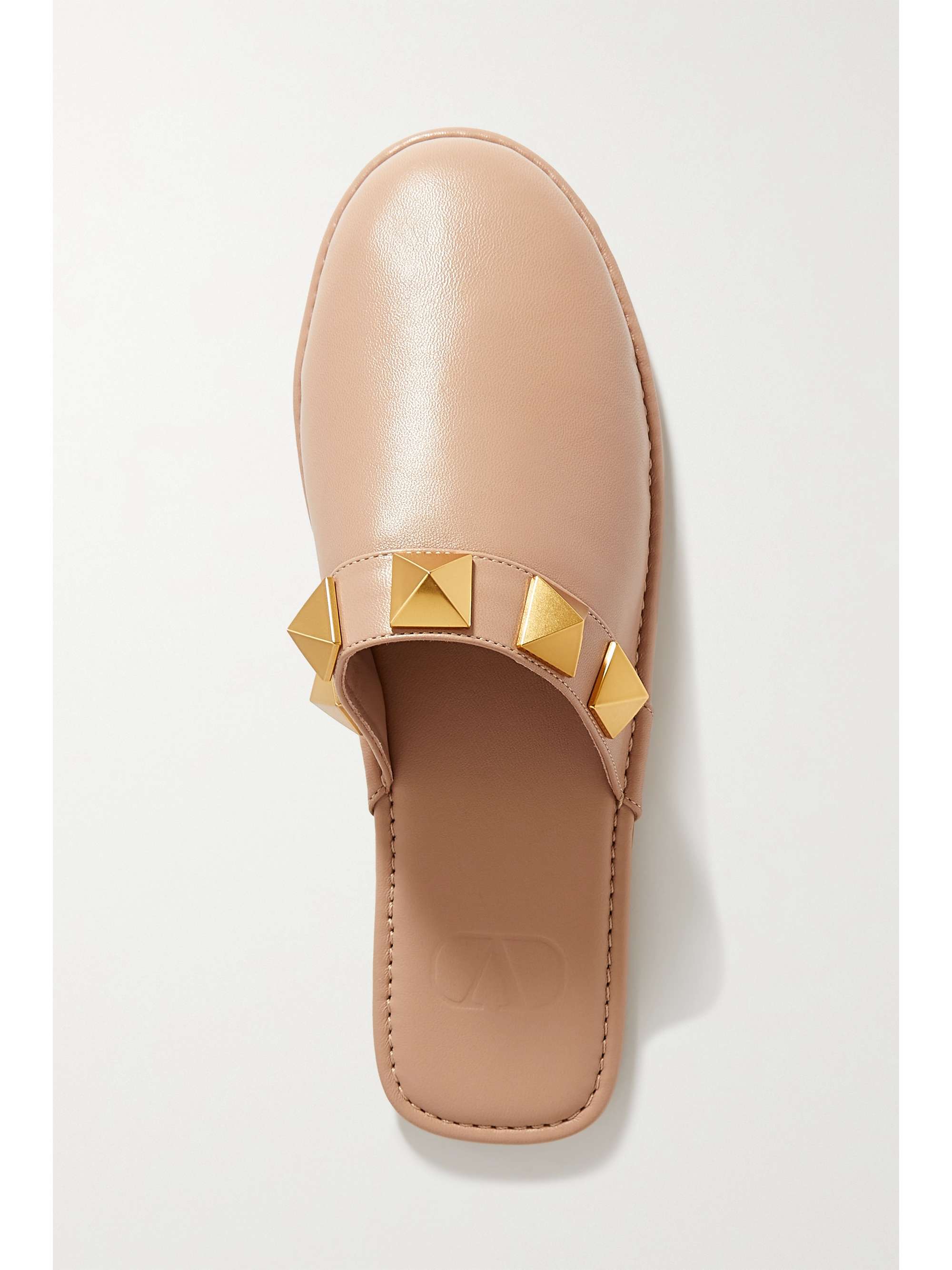 VALENTINO GARAVANI Valentino Garavani Roman Stud leather slippers |  NET-A-PORTER