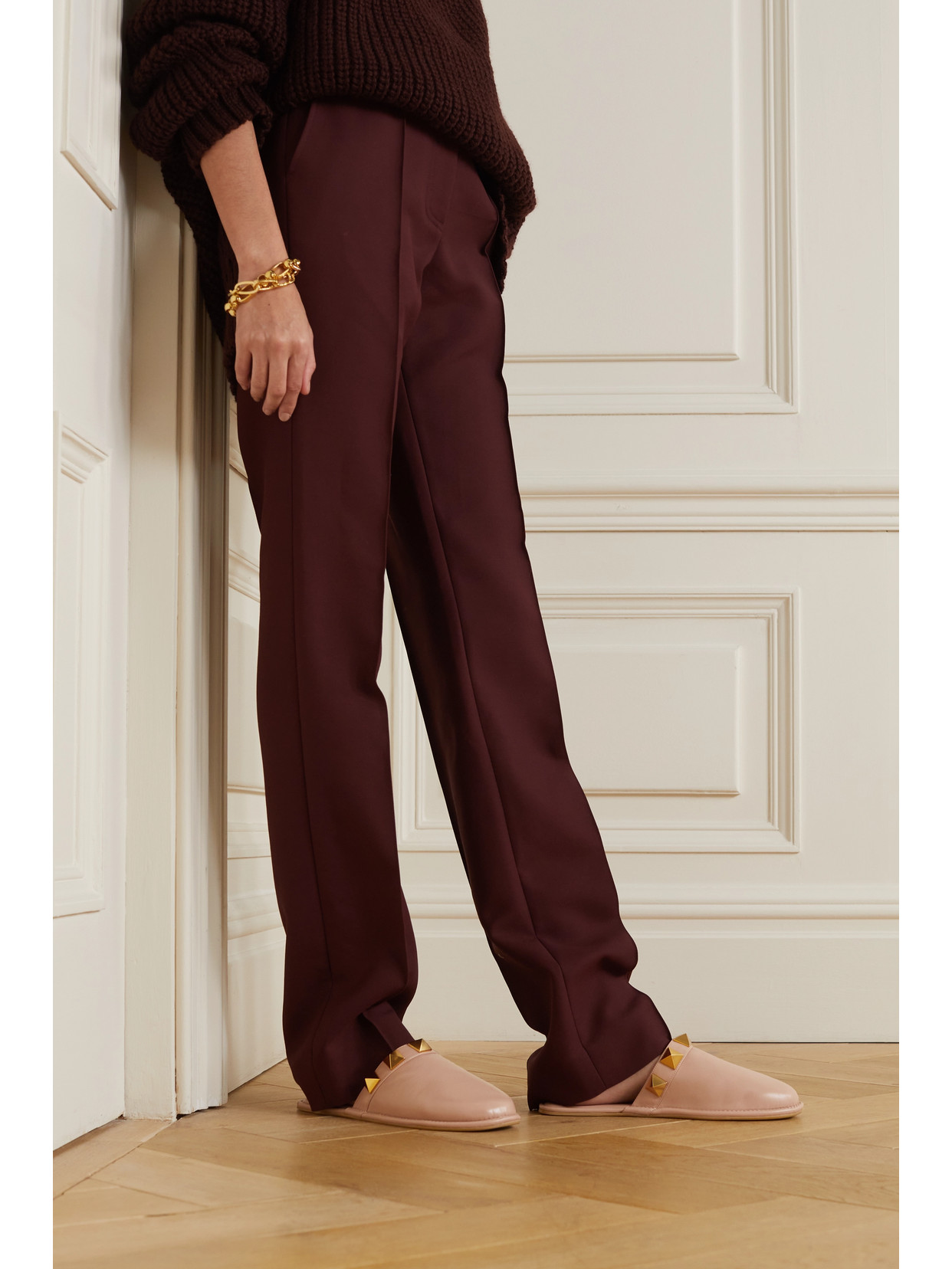 Valentino Garavani Roman Stud Slipper In Pink | ModeSens