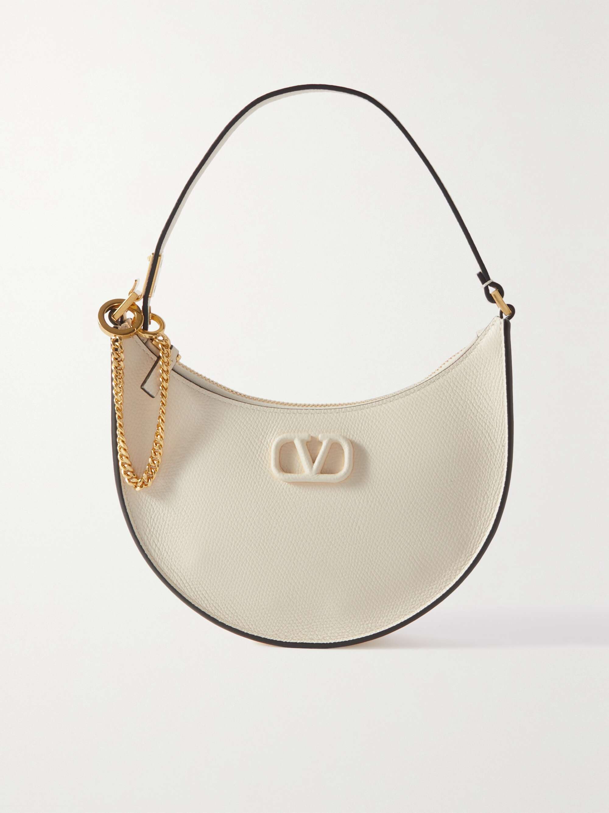 White V-Logo chain leather shoulder bag, Valentino Garavani