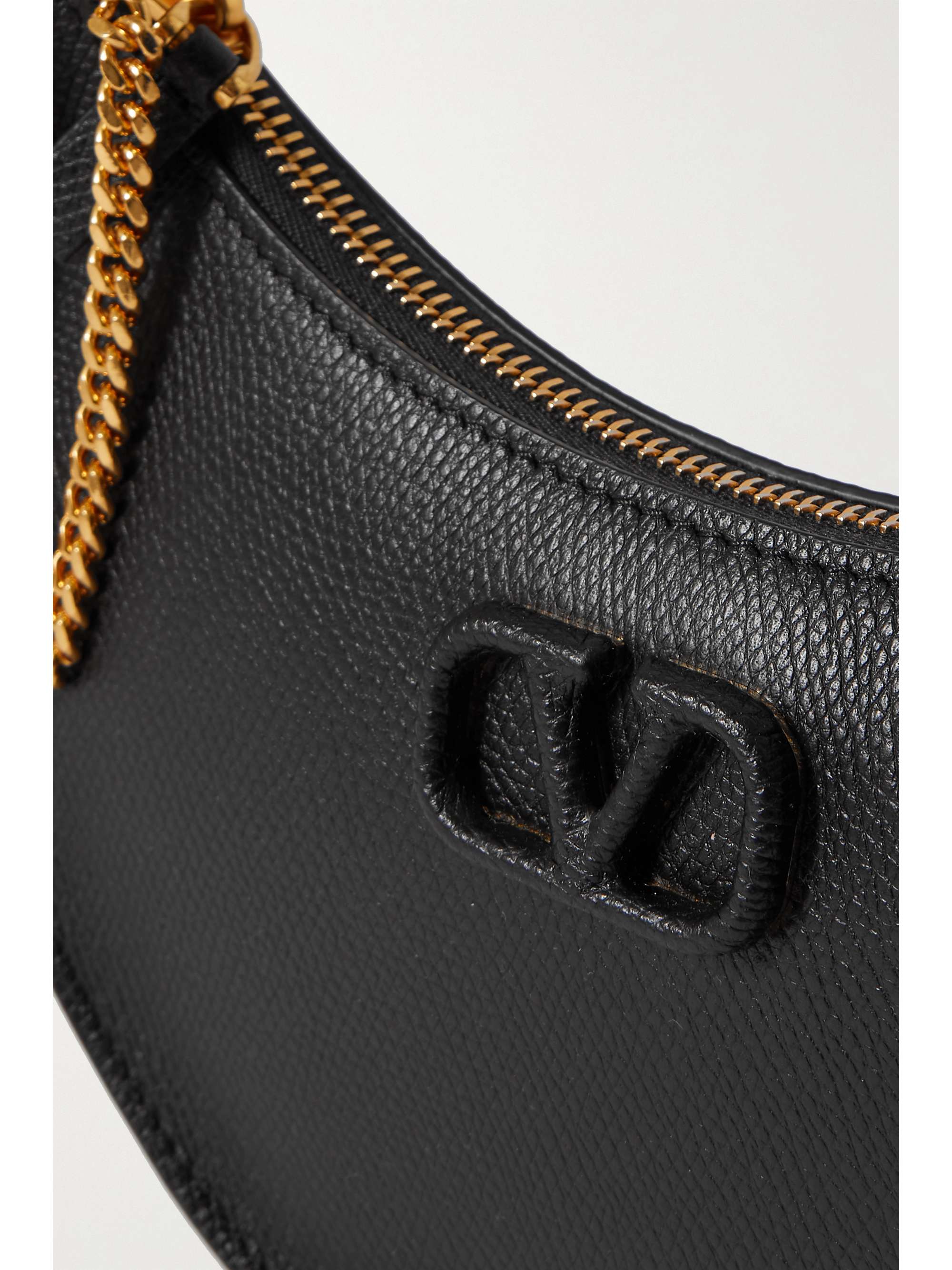 VALENTINO GARAVANI VLOGO mini texturedleather shoulder bag NETAPORTER