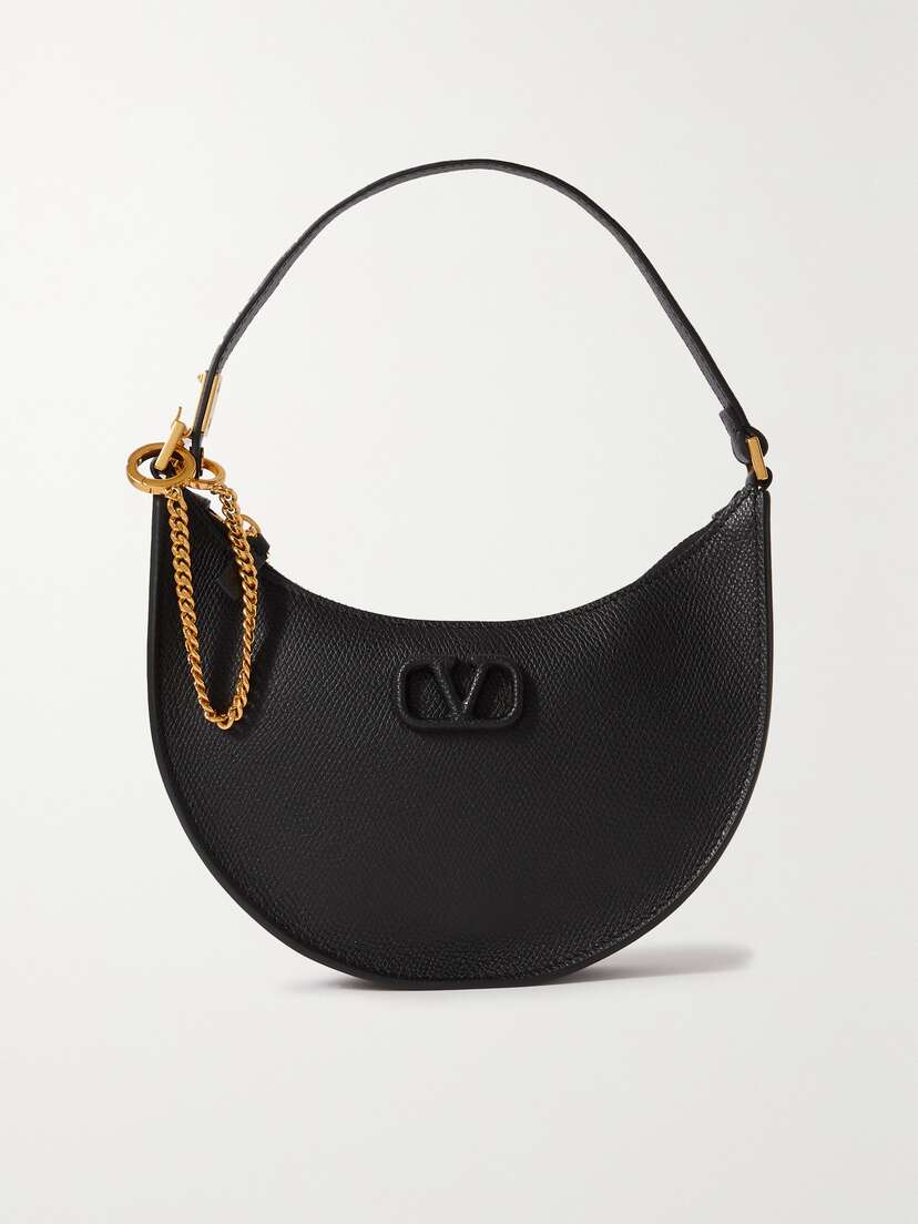 Valentino Garavani Vlogo Mini Textured-leather Shoulder Bag