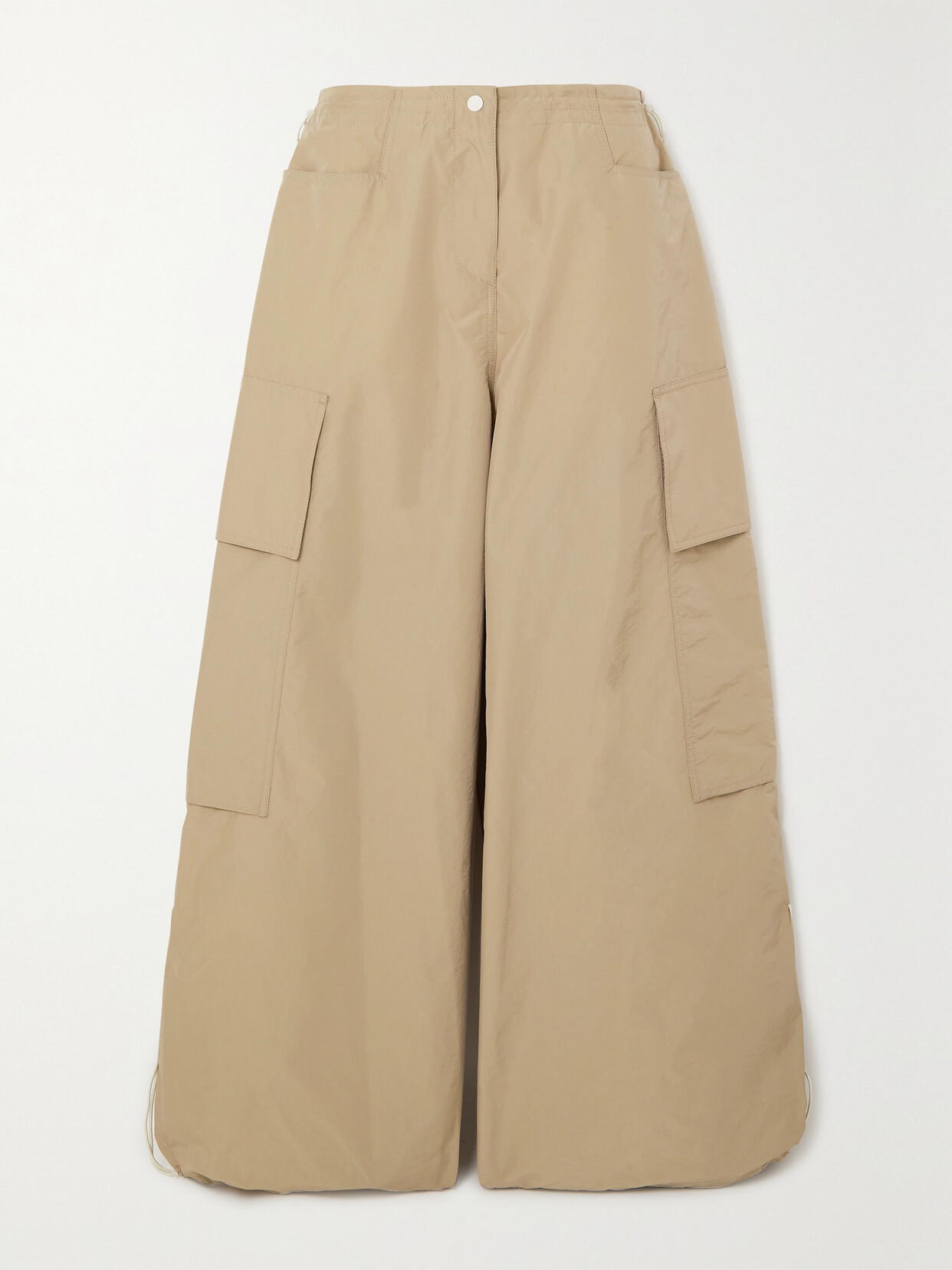 Palm Angels Canvas Tapered Cargo Pants In Neutrals