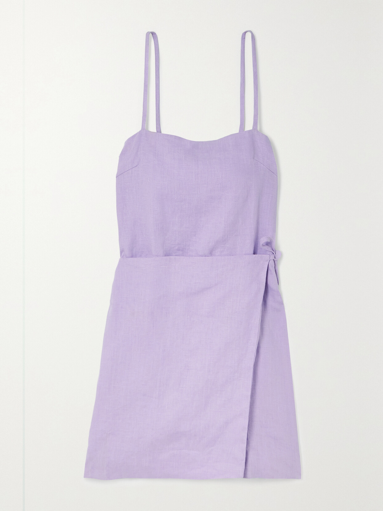 Faithfull The Brand - Llian Linen Mini Wrap Dress - Purple