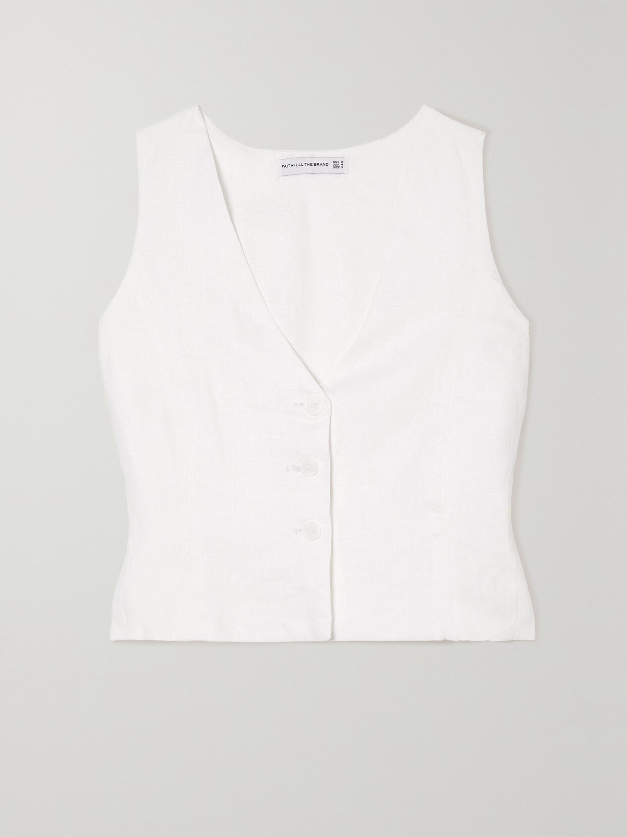 Faithfull The Brand - + Net Sustain Salome Linen Vest - White