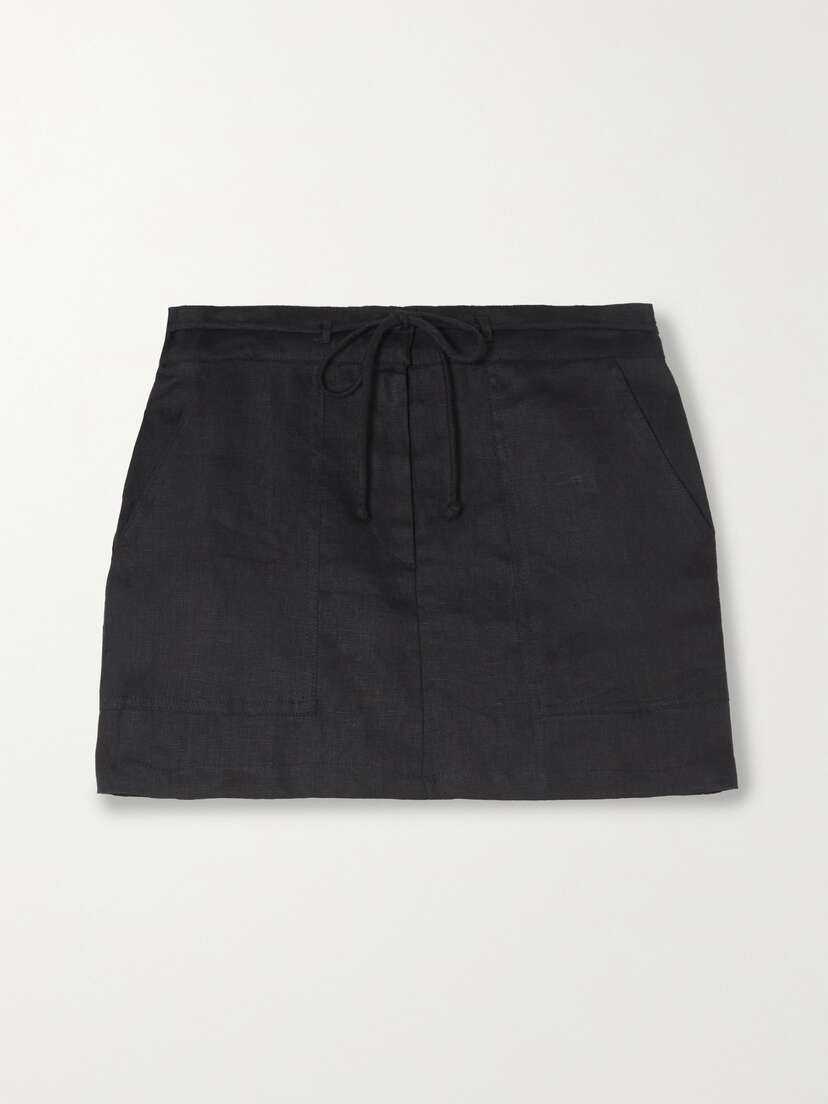 Faithfull + Net Sustain Laurelei Belted Linen Mini Skirt - x small