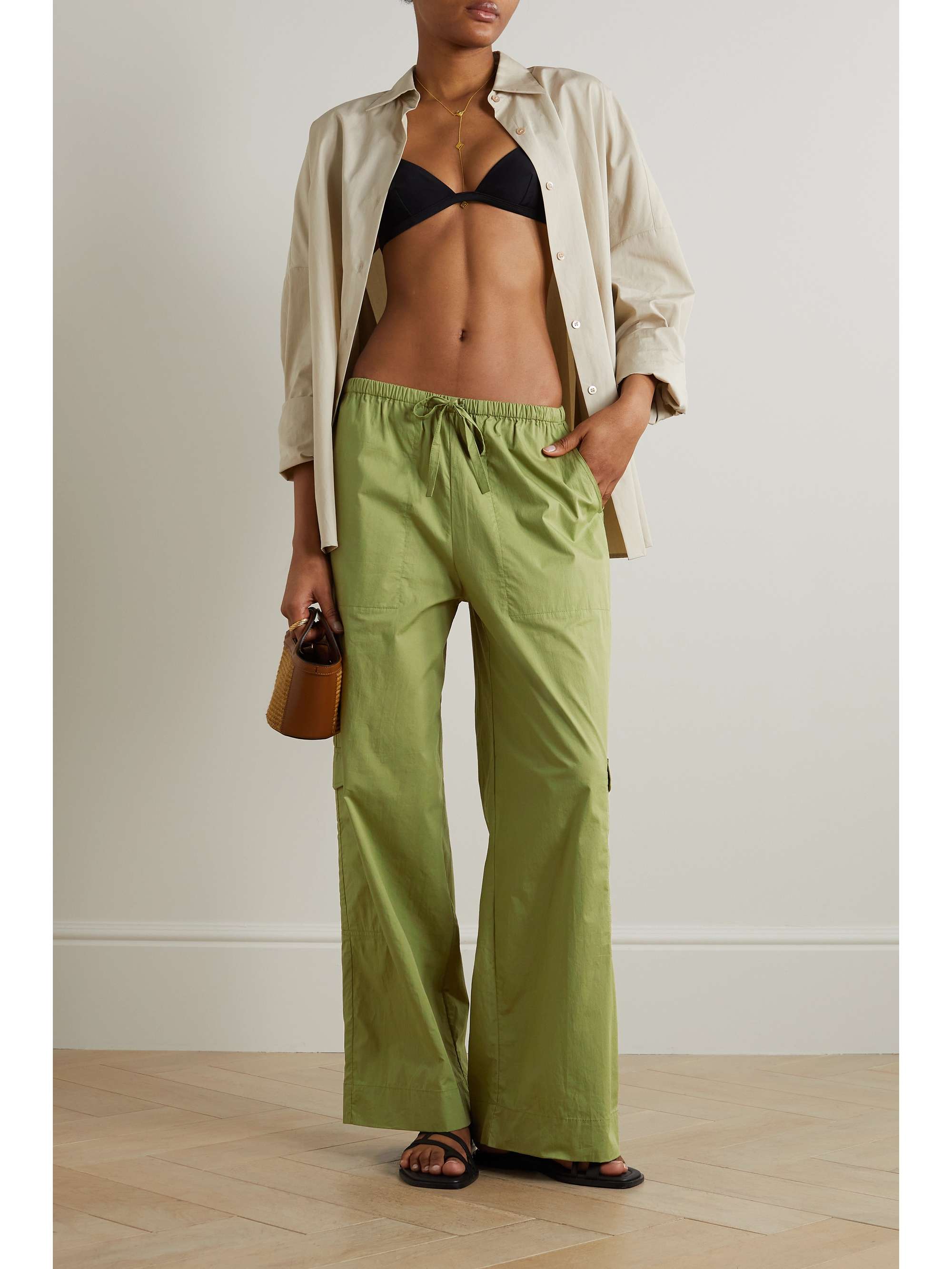 FAITHFULL THE BRAND + NET SUSTAIN Mico organic cotton-poplin wide-leg pants