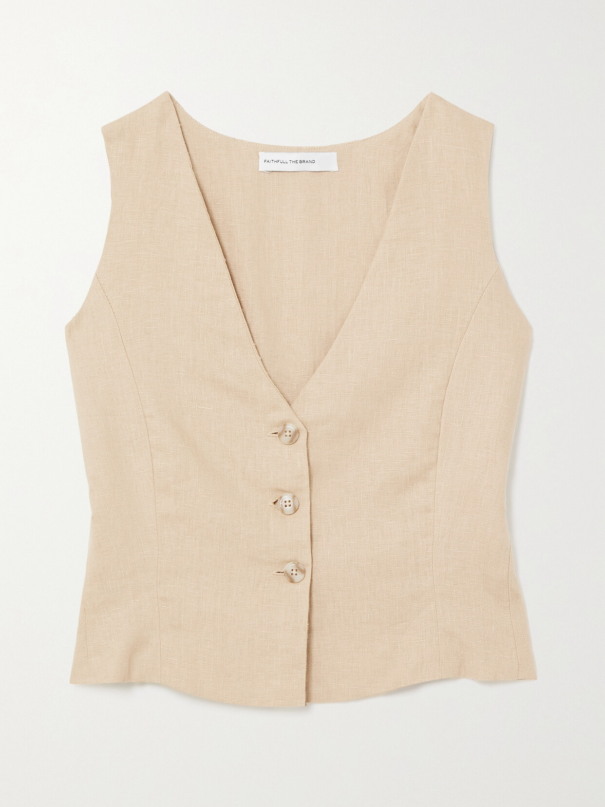 Faithfull The Brand - Salome Linen Vest - Neutrals