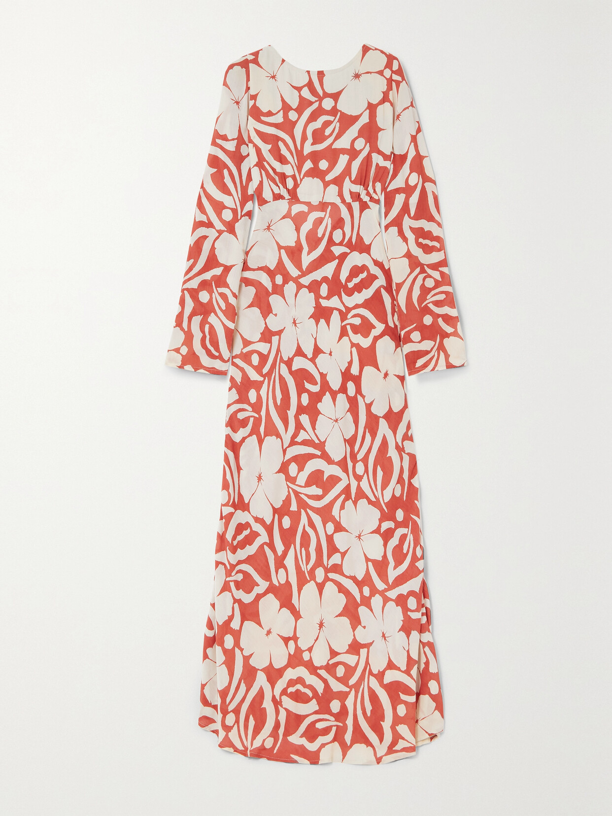 Faithfull The Brand + Net Sustain Shiva Open-back Floral-print Voile Maxi Dress - Red