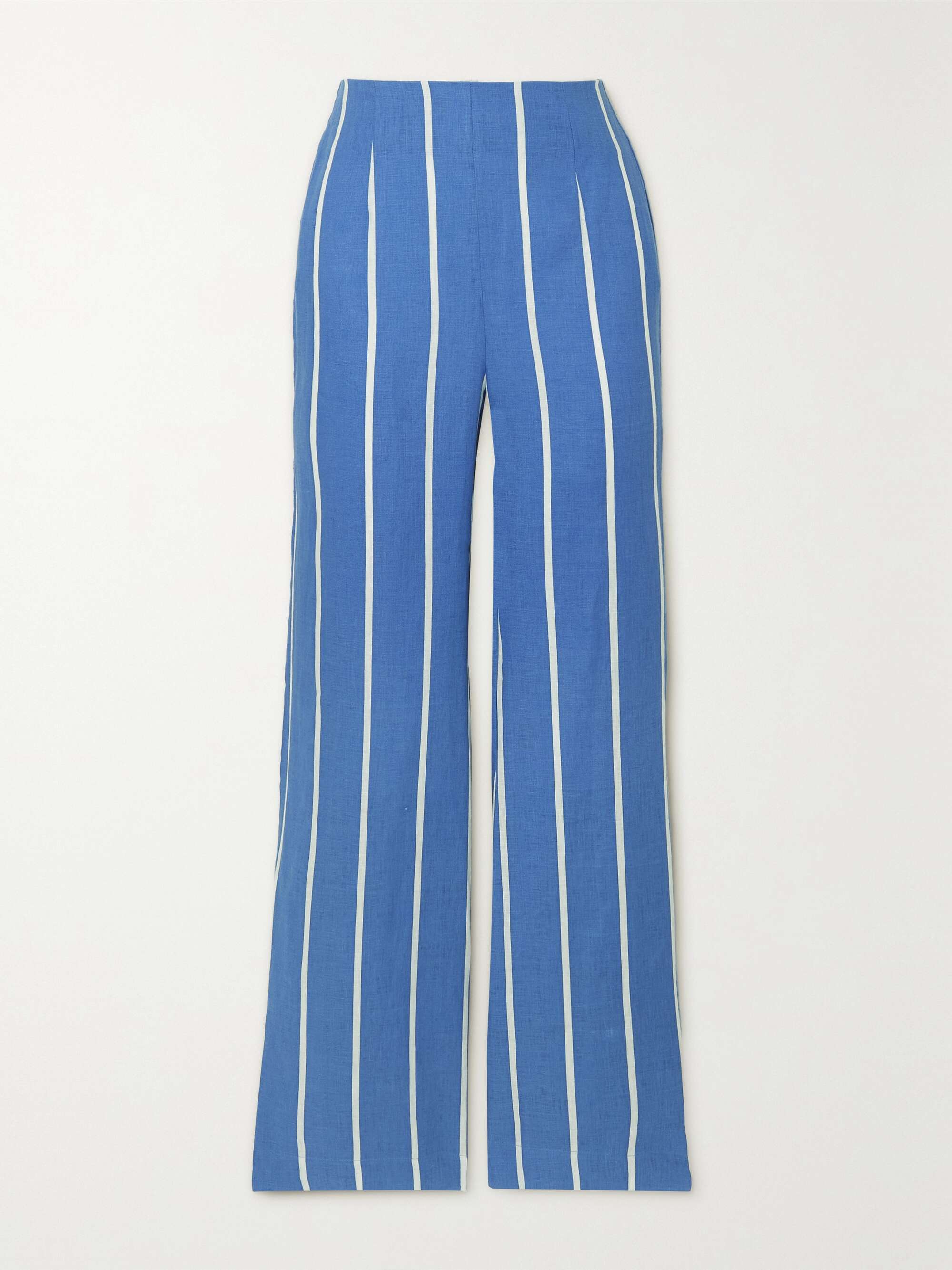 Blue striped sales linen pants