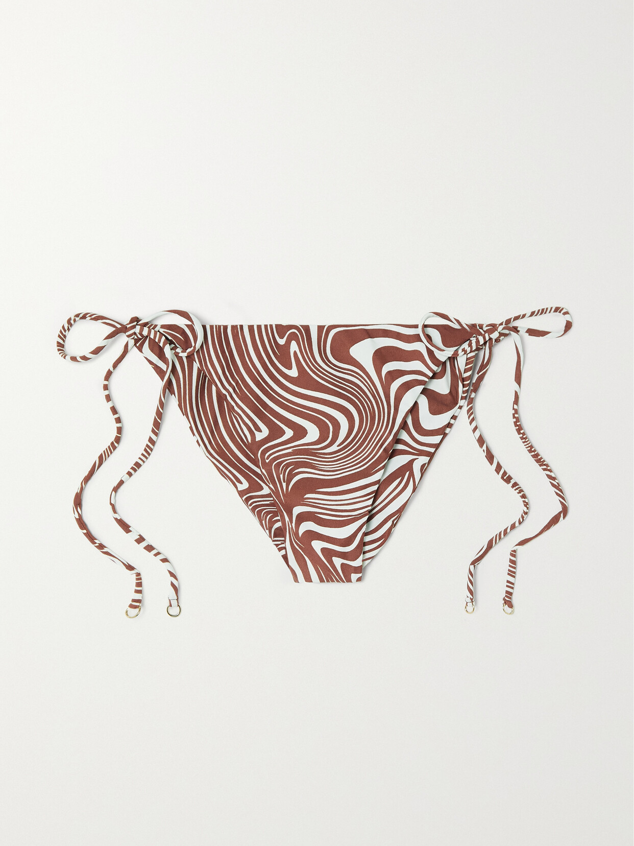 Faithfull The Brand - + Net Sustain Ambra Zebra-print Stretch-econyl® Bikini Briefs - Brown