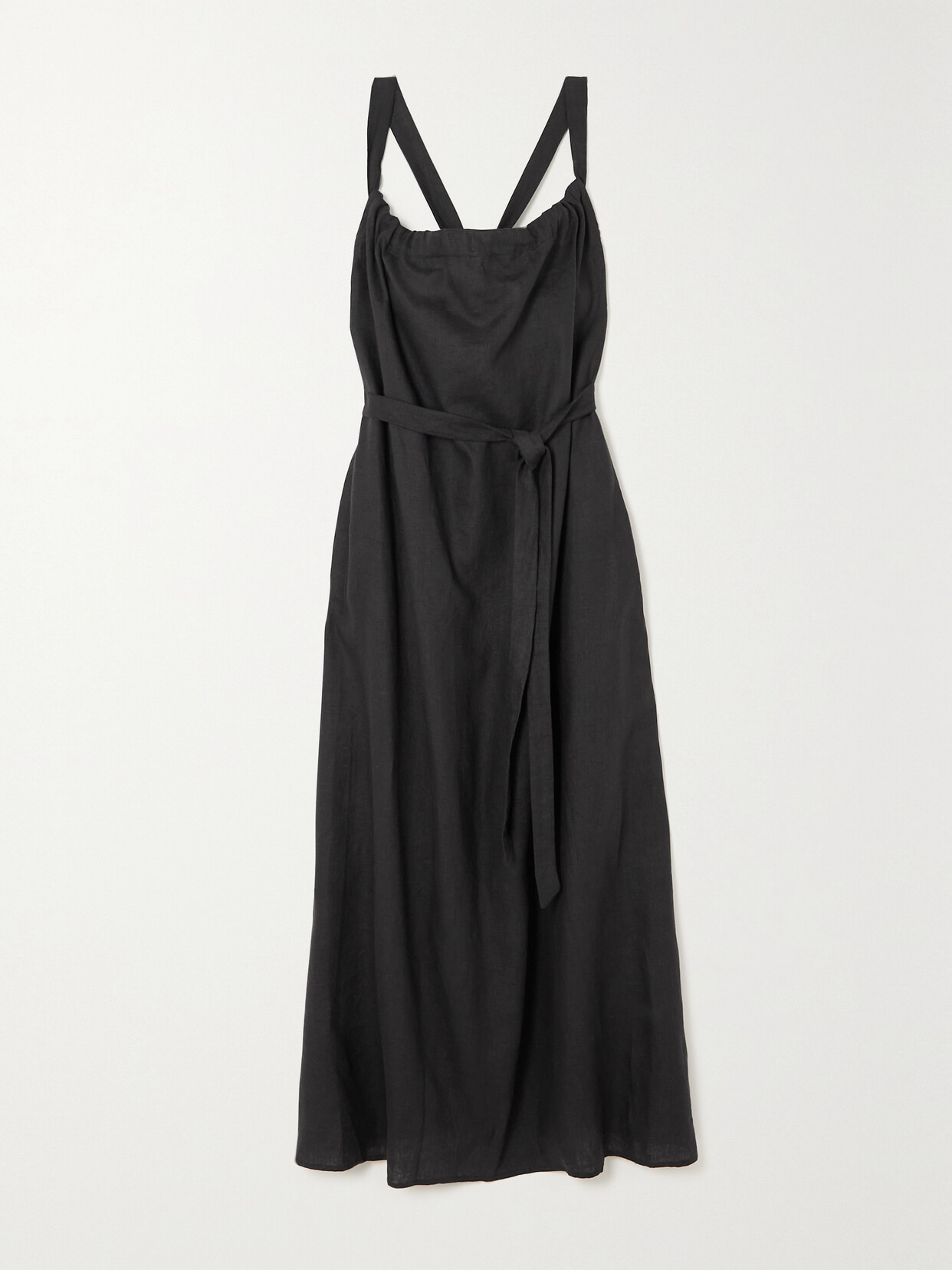 Faithfull The Brand - + Net Sustain Gaiya Tie-detailed Linen Maxi Dress - Black