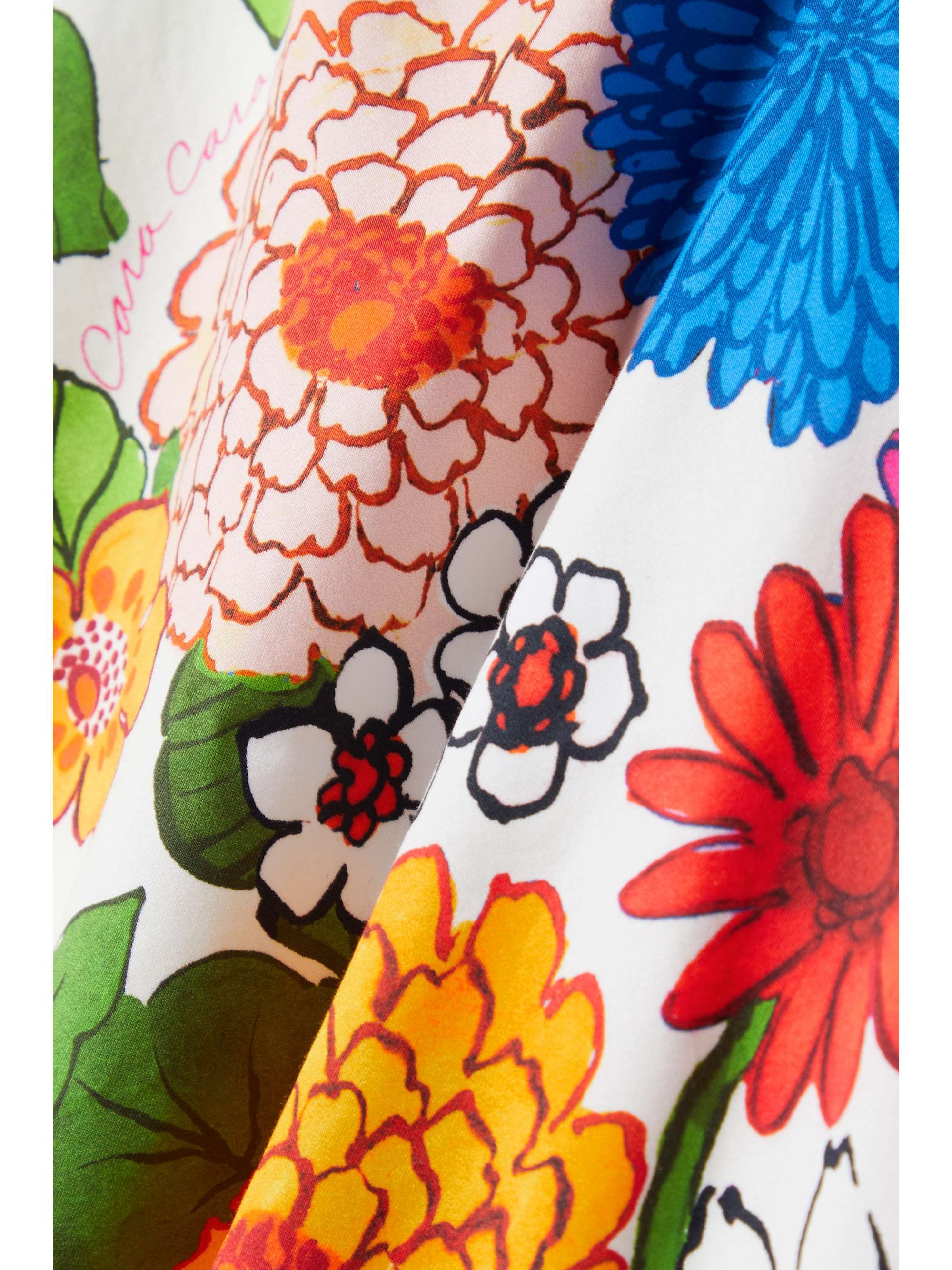 CARA CARA Edie one-shoulder floral-print cotton-sateen mini dress