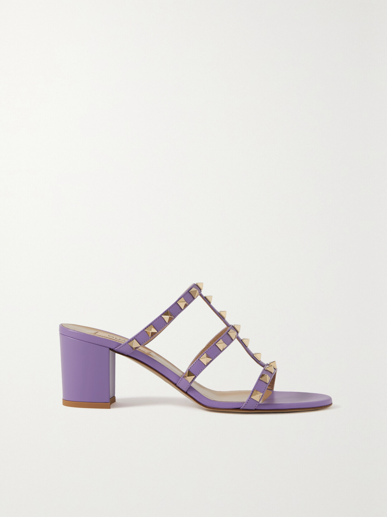 Valentino Garavani Rockstud 60 Leather Mules In Purple
