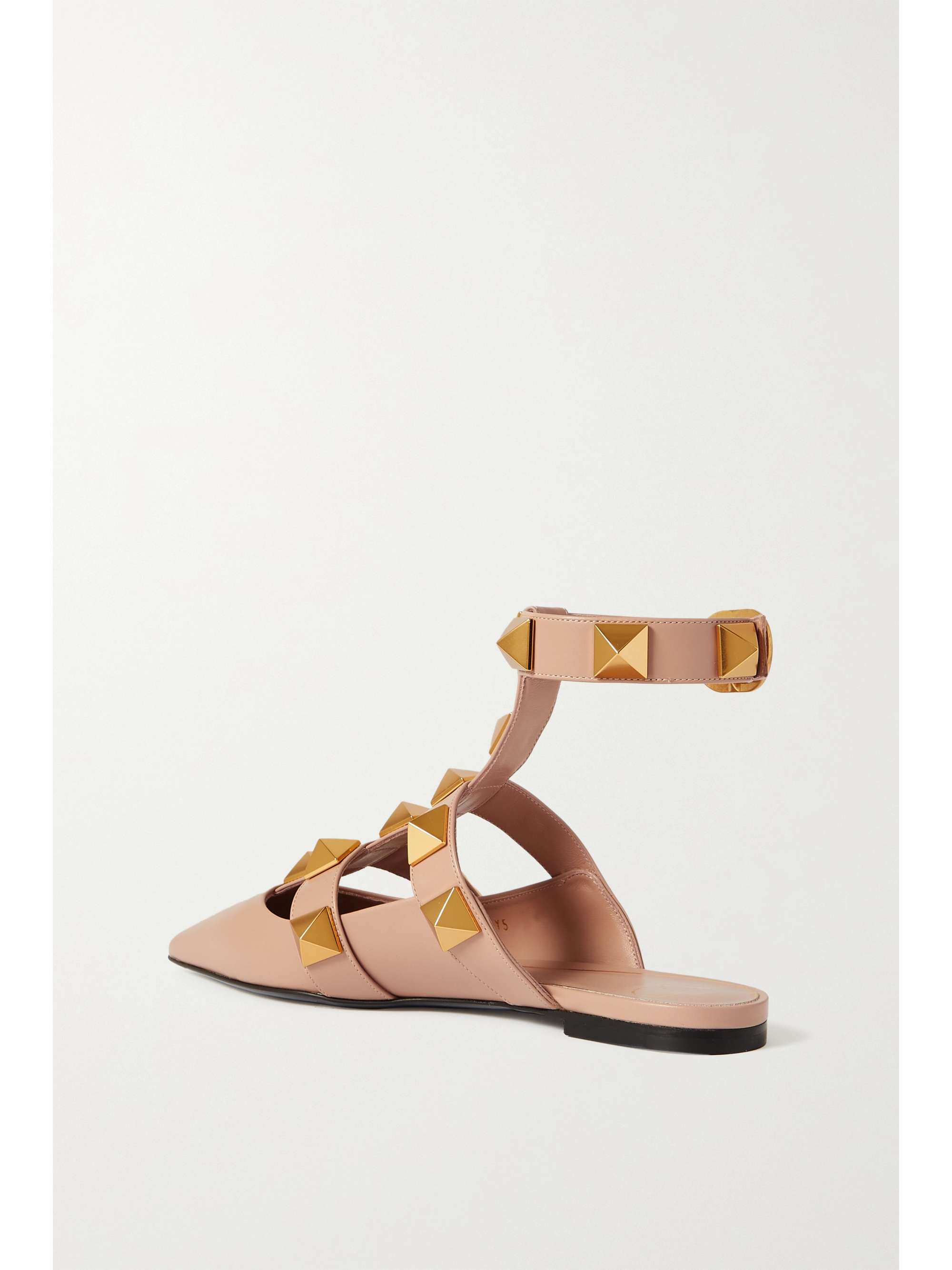 VALENTINO GARAVANI Valentino Garavani Roman Stud leather point-toe flats