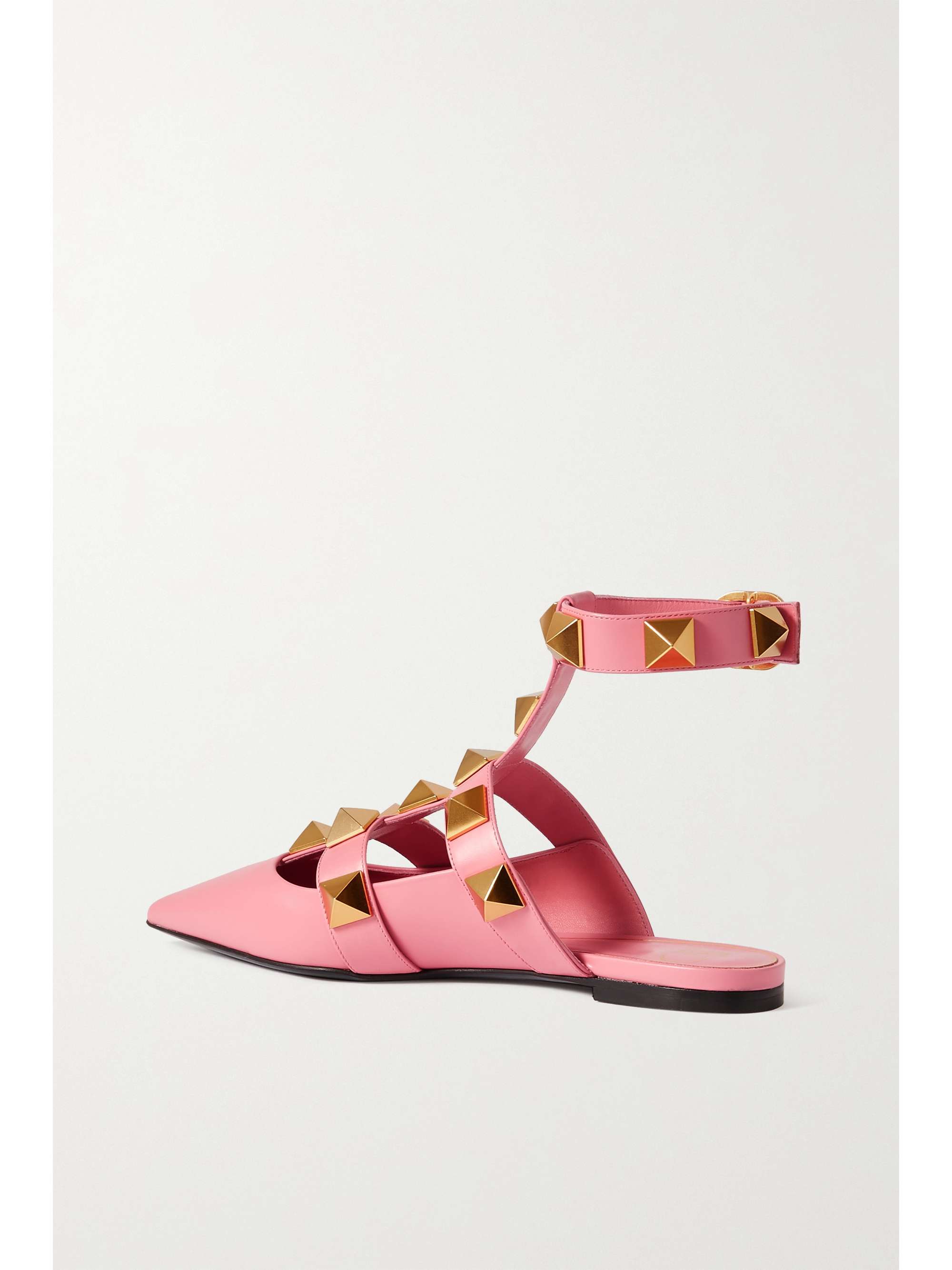 VALENTINO GARAVANI Valentino Garavani Roman Stud leather point-toe flats