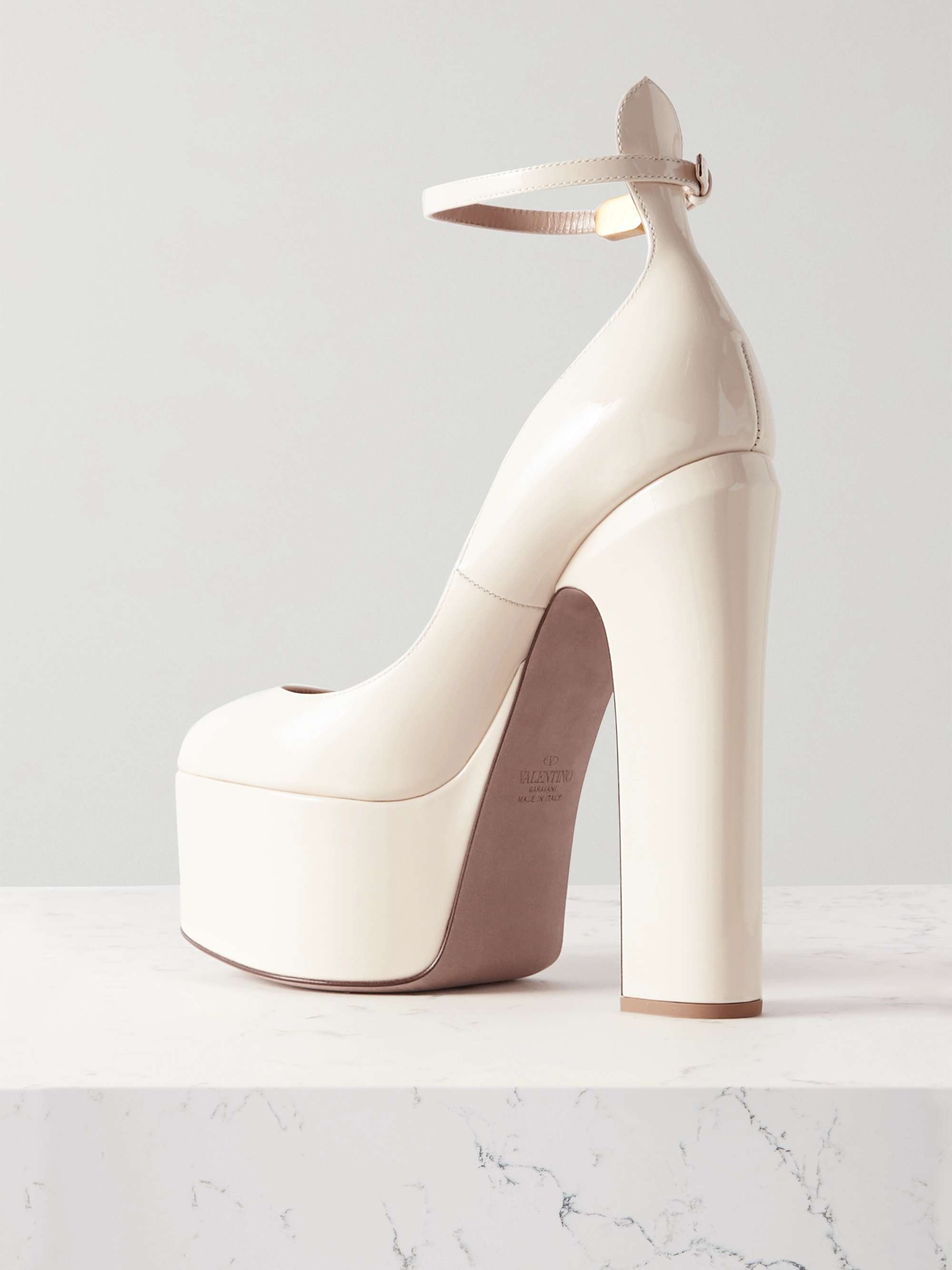VALENTINO GARAVANI Valentino Garavani Tan-go 155 patent-leather platform pumps