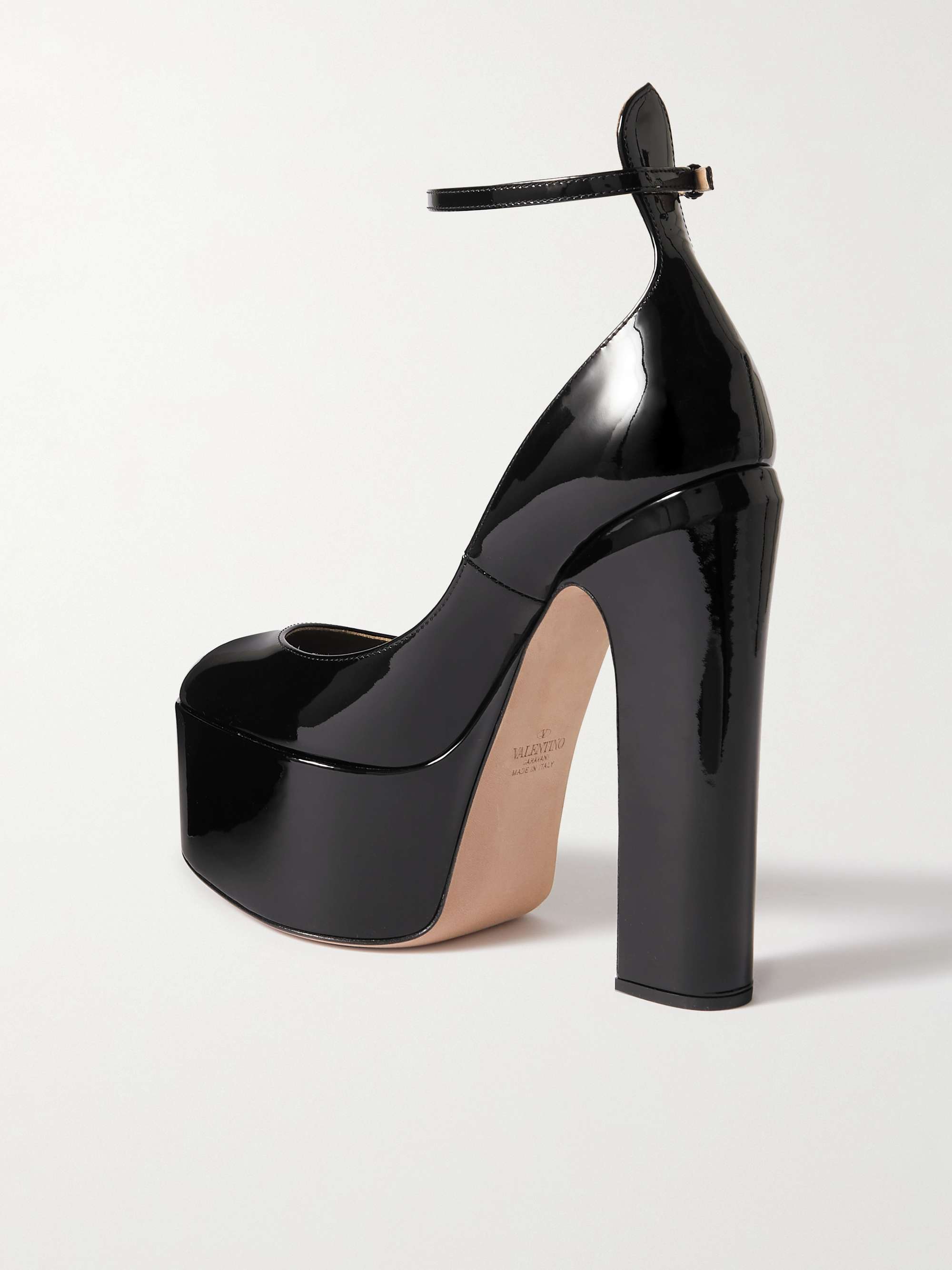 VALENTINO GARAVANI Valentino Garavani Tan-go 155 patent-leather platform pumps