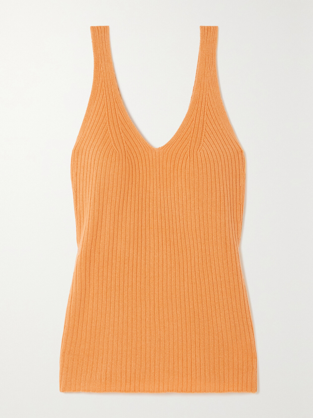 Arch4 - + Net Sustain New Apple Ford Ribbed Silk And Cashmere-blend Tank - Orange