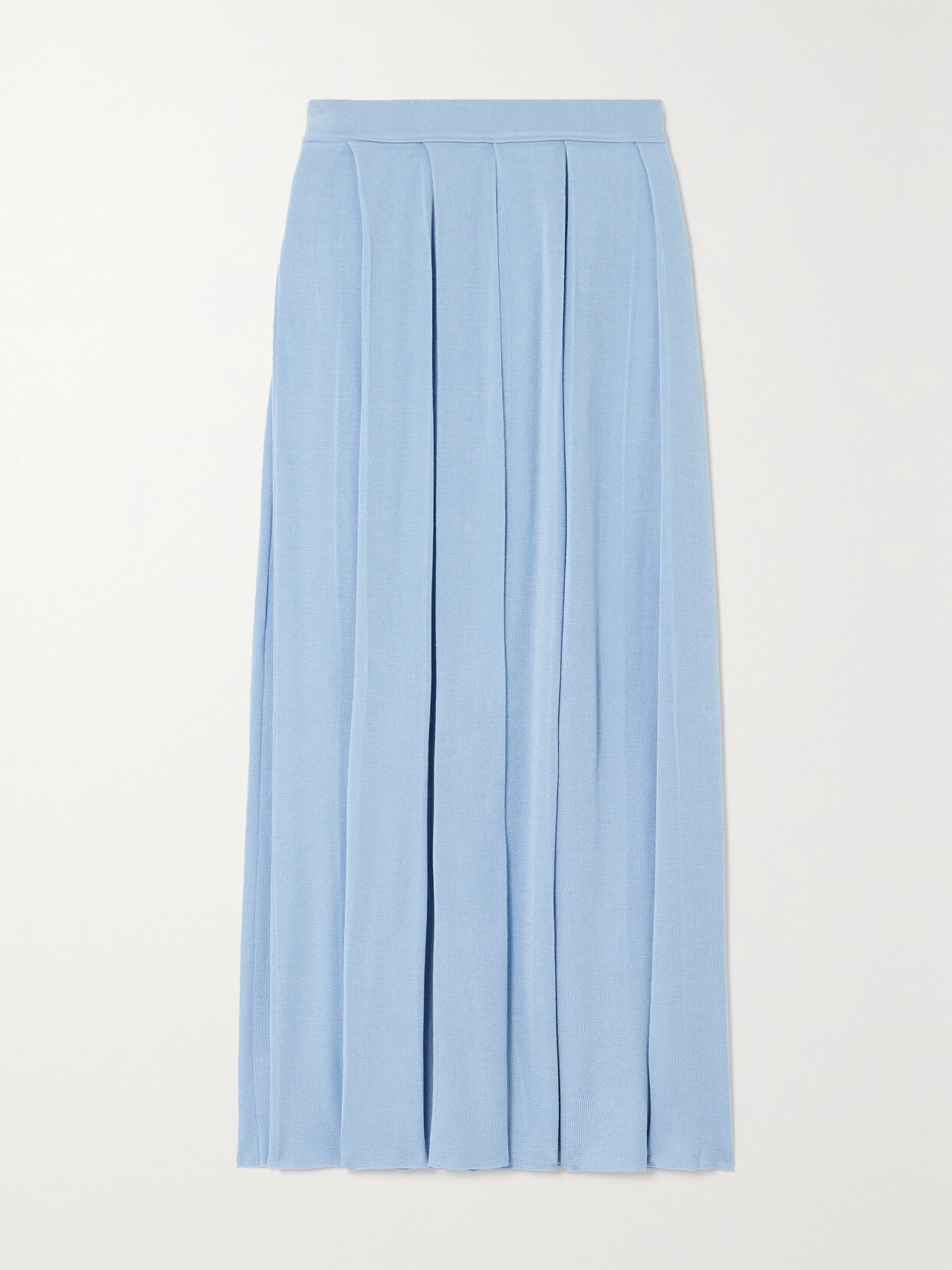 Arch4 + Net Sustain Landrace Silk And Cashmere-blend Maxi Skirt - Blue