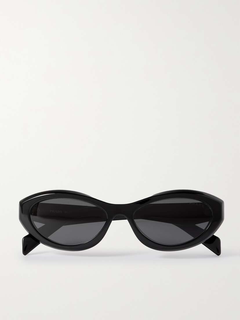 PRADA EYEWEAR Oval-frame Acetate Sunglasses