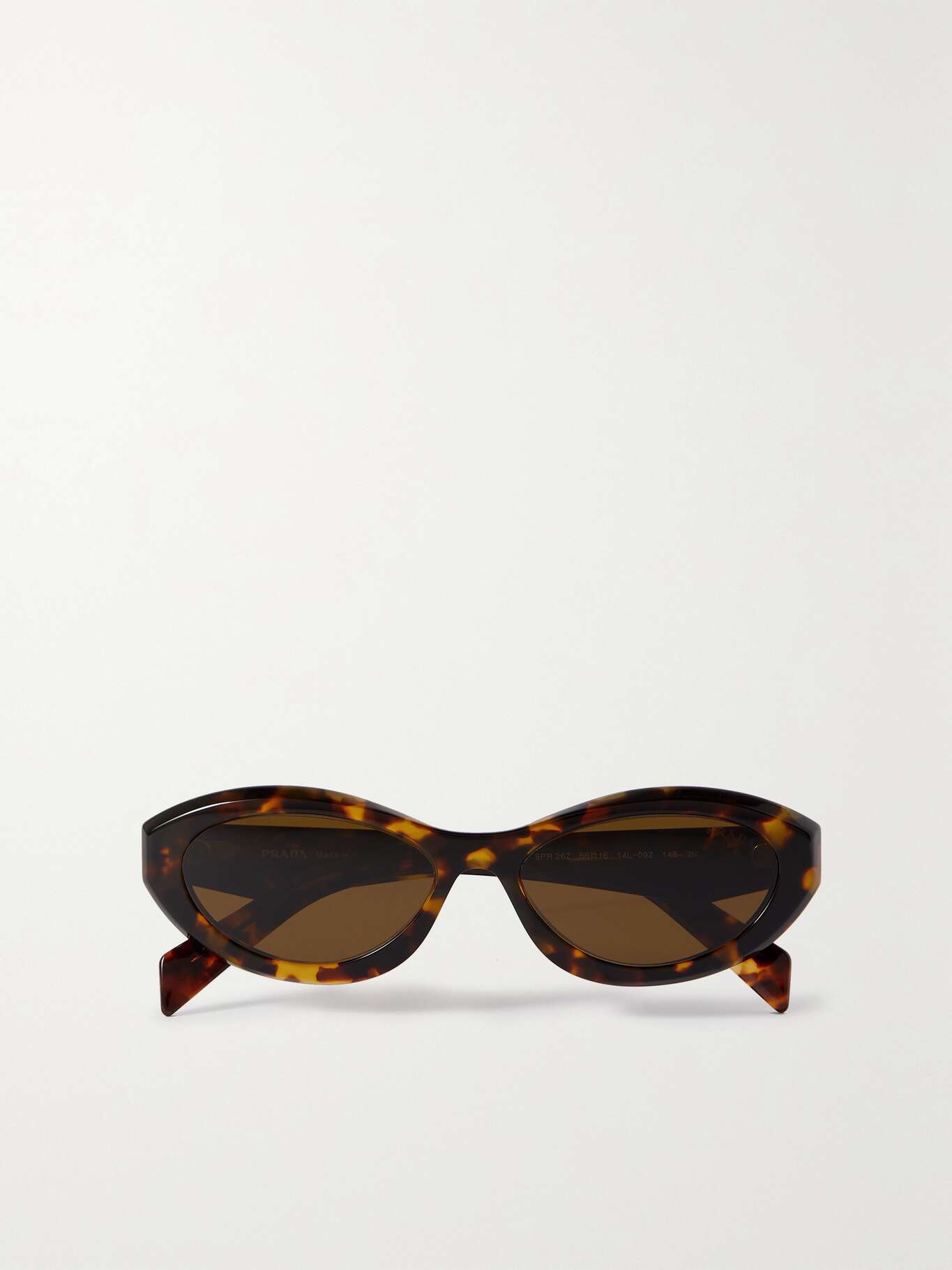 PRADA EYEWEAR Ovalframe tortoiseshell acetate sunglasses NETAPORTER