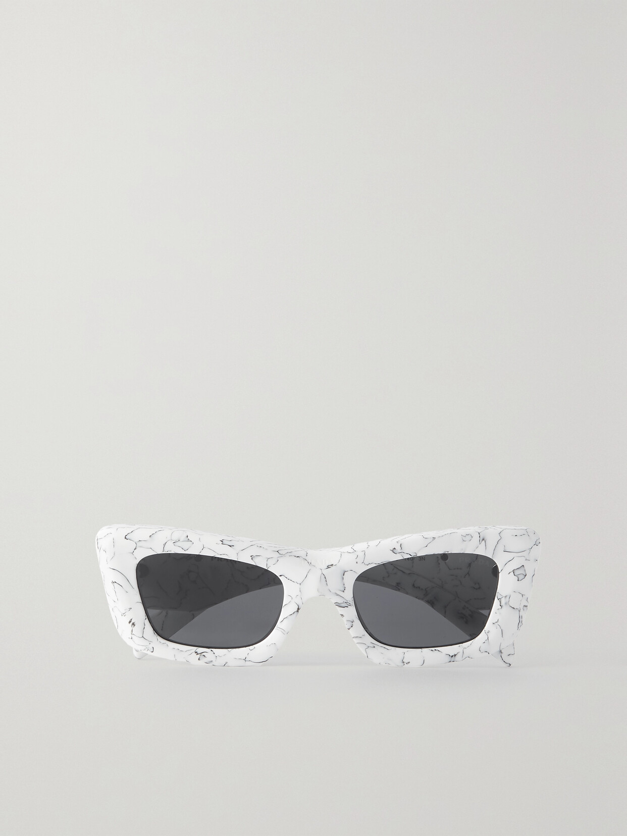 PRADA EYEWEAR - Square-frame Marbled Acetate Sunglasses - White