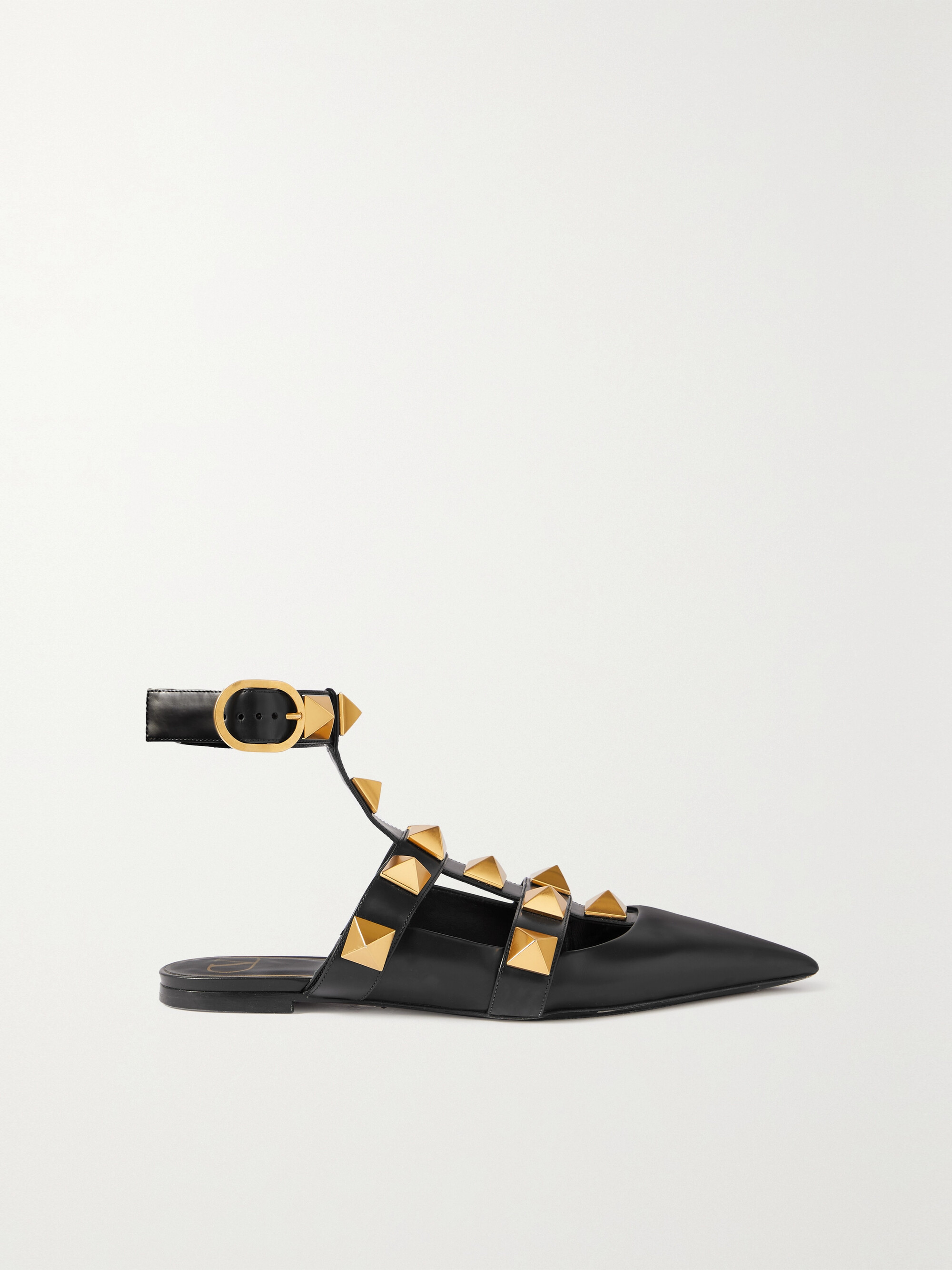 Valentino Garavani Valentino Garavani Roman Stud leather point-toe flats