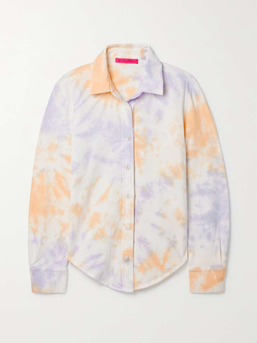 The Elder Statesman Tie-dyed Cotton And Cashmere-blend Shirt