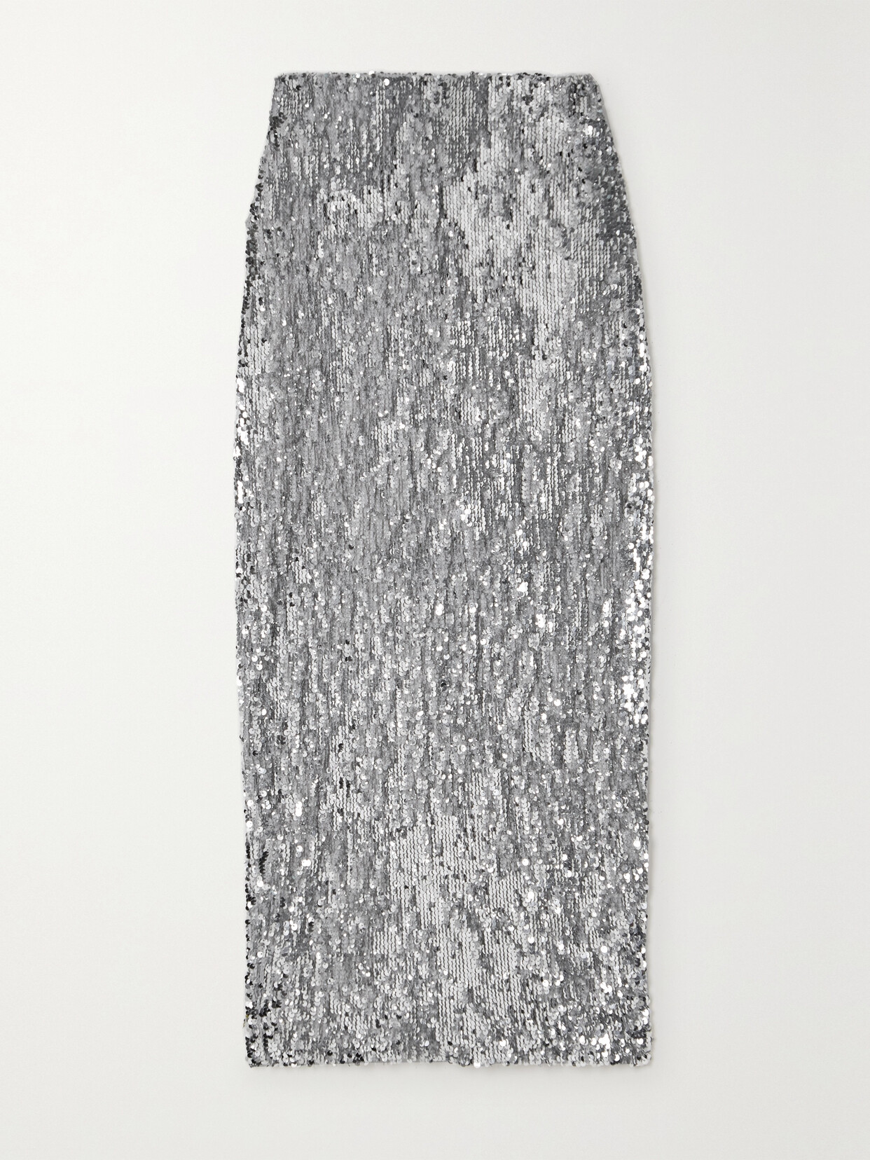 SPRWMN - Sequined Tulle Midi Skirt - Silver