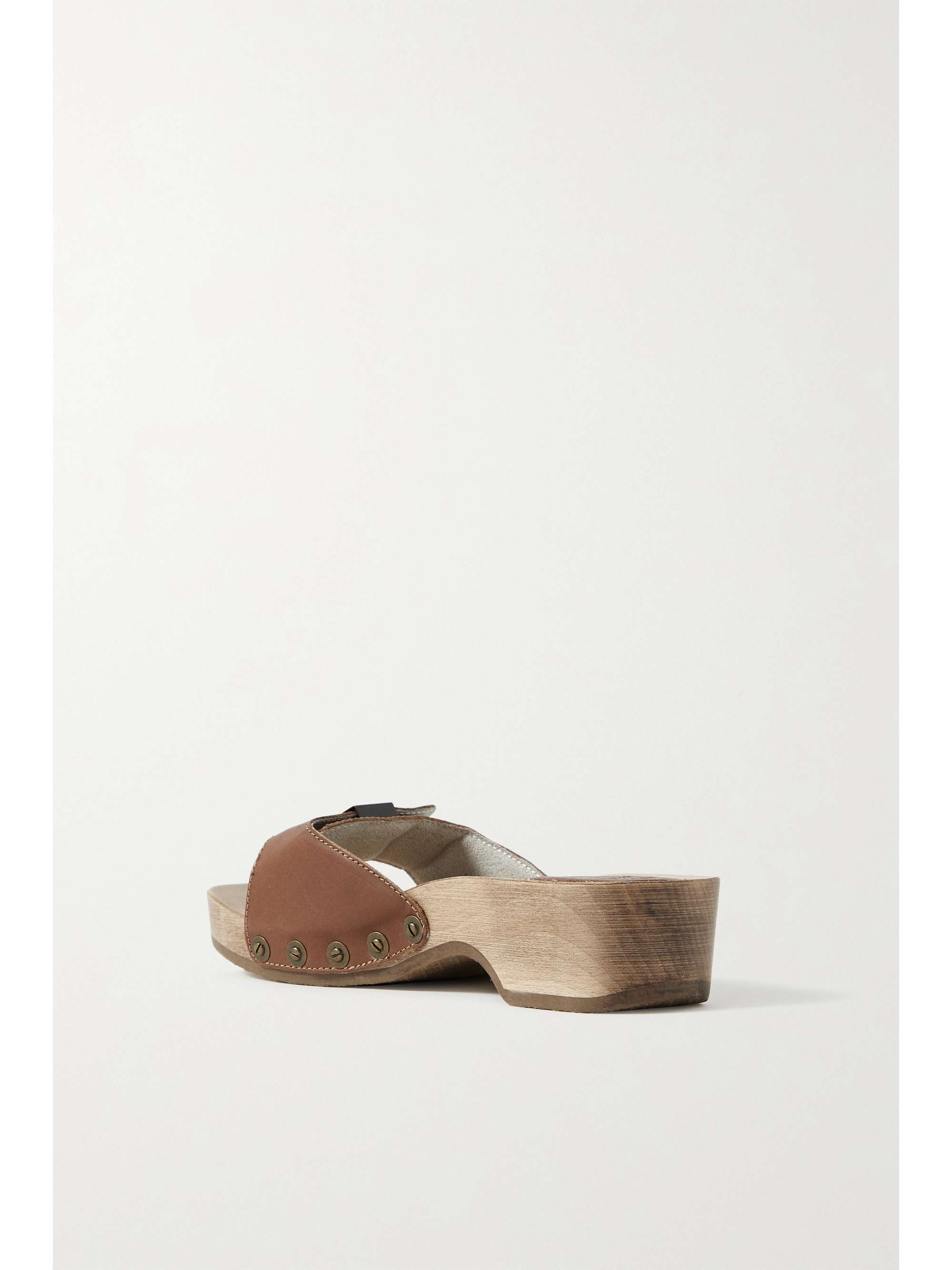 RE/DONE + Scholl buckled leather clogs