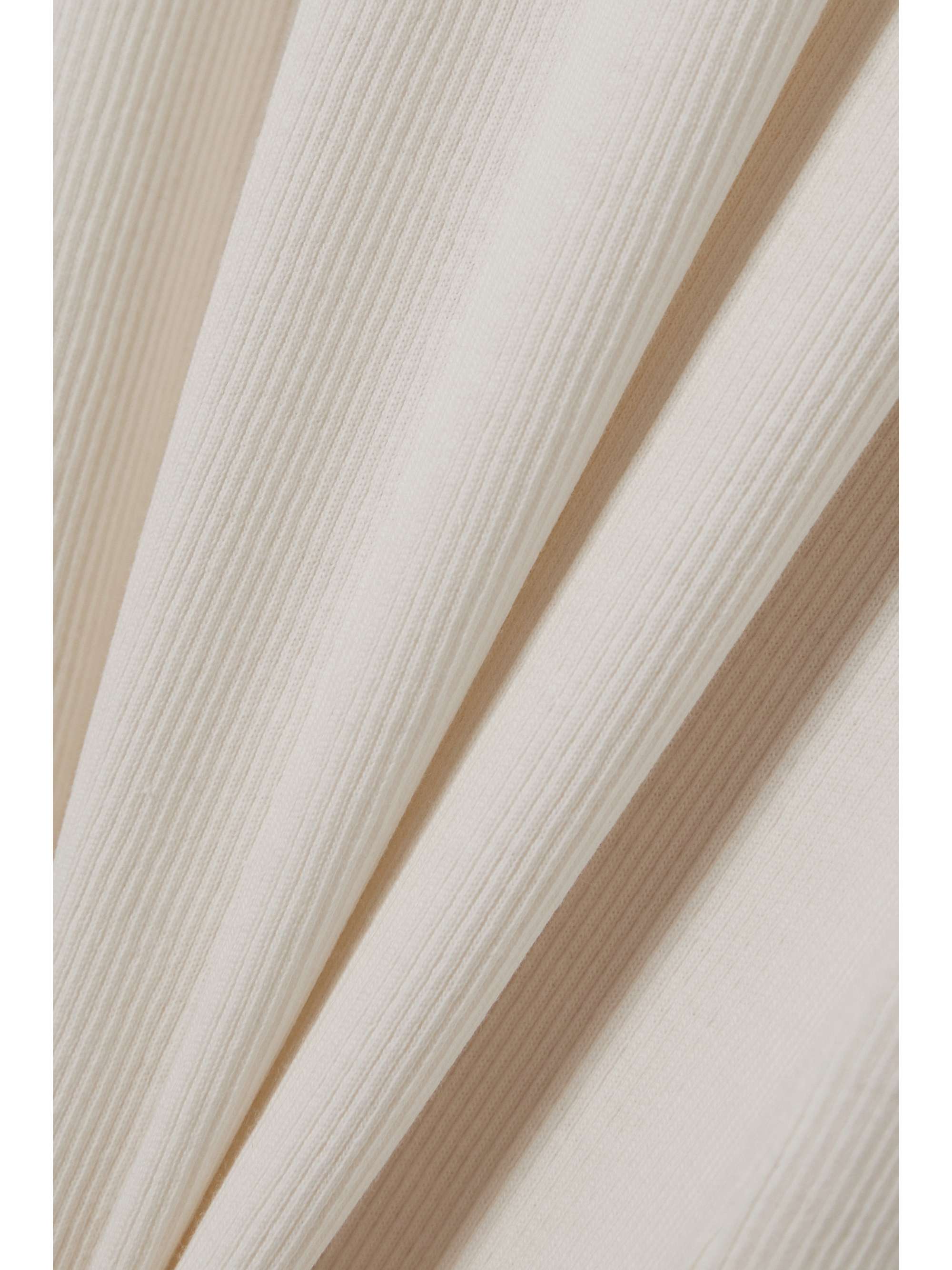 NINETY PERCENT Ftan ribbed stretch-organic cotton midi dress