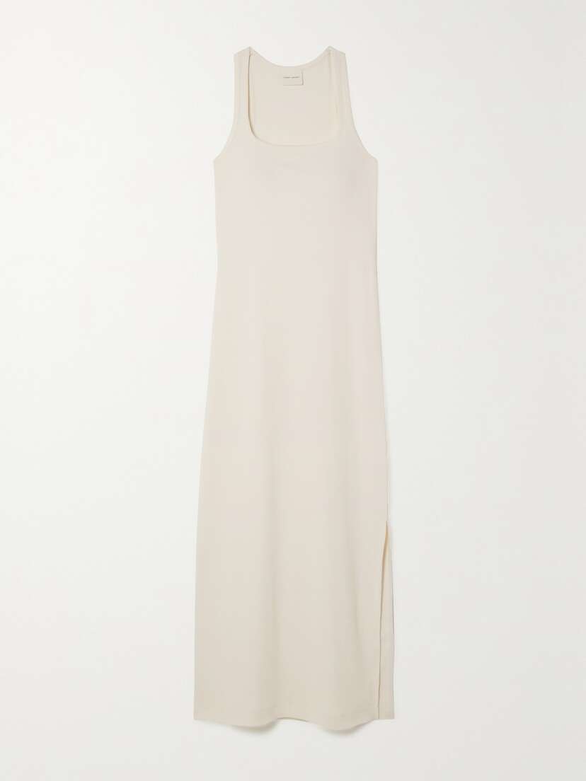 Ninety Percent + Net Sustain Ftan Ribbed Stretch-organic Cotton Midi Dress