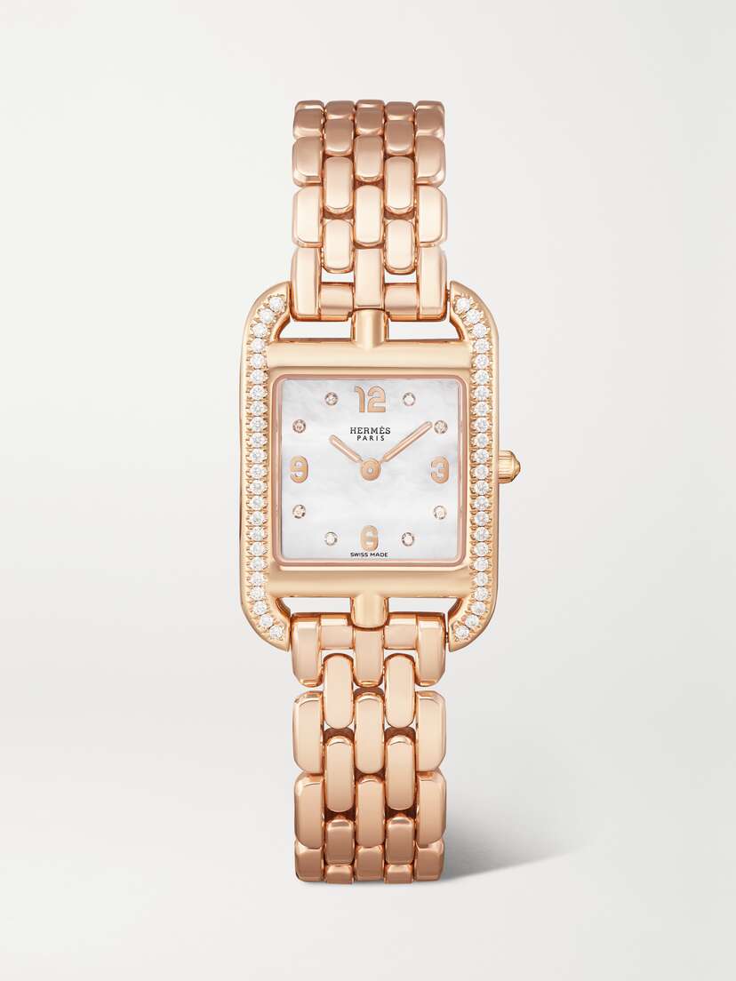 Hermès Timepieces Montre Cape Cod 31mm 18-karat Rose Gold Diamond Watch