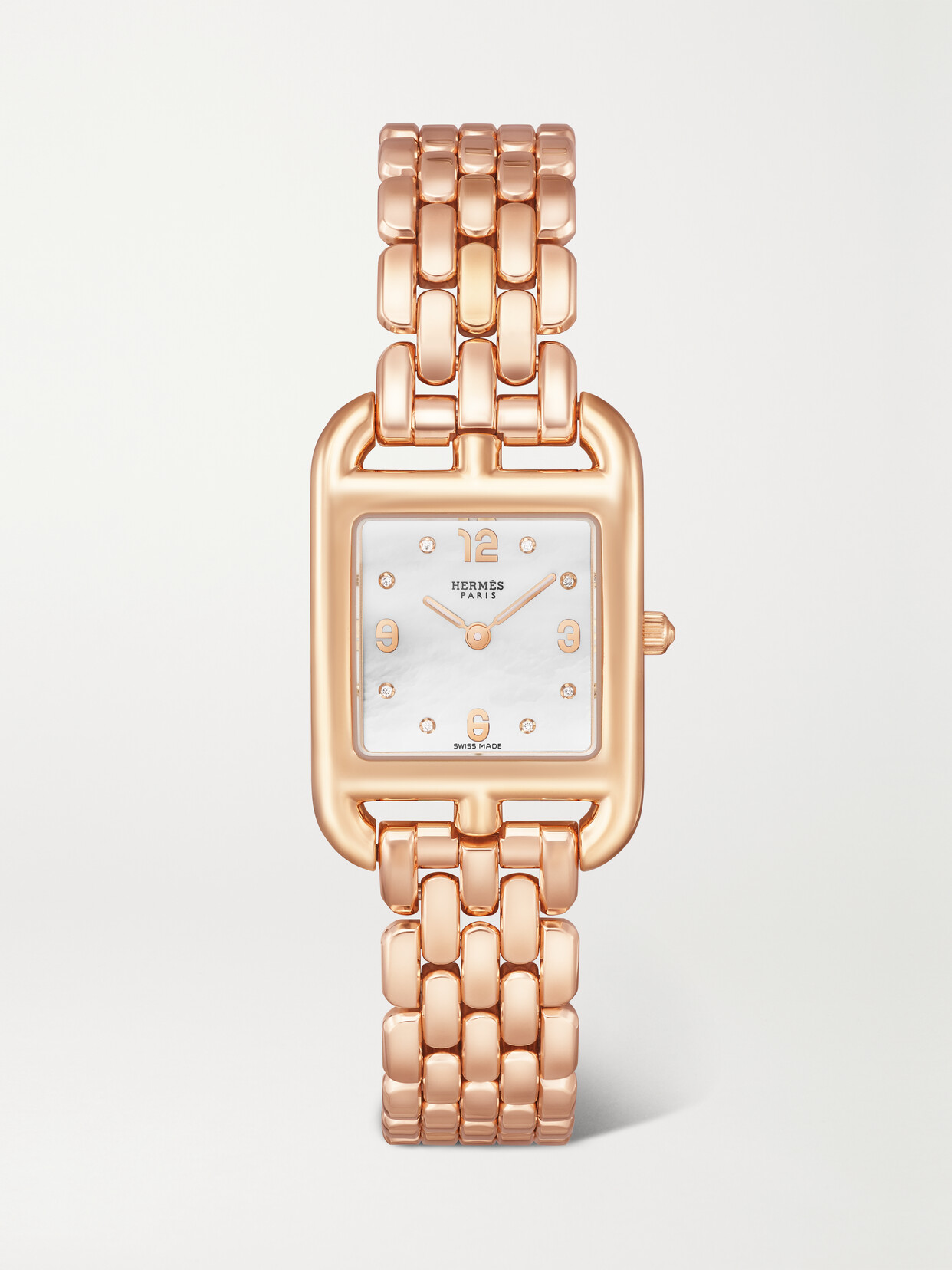 Hermès Timepieces - Montre Cape Cod 31mm Small 18-karat Rose Gold Diamond Watch - One size