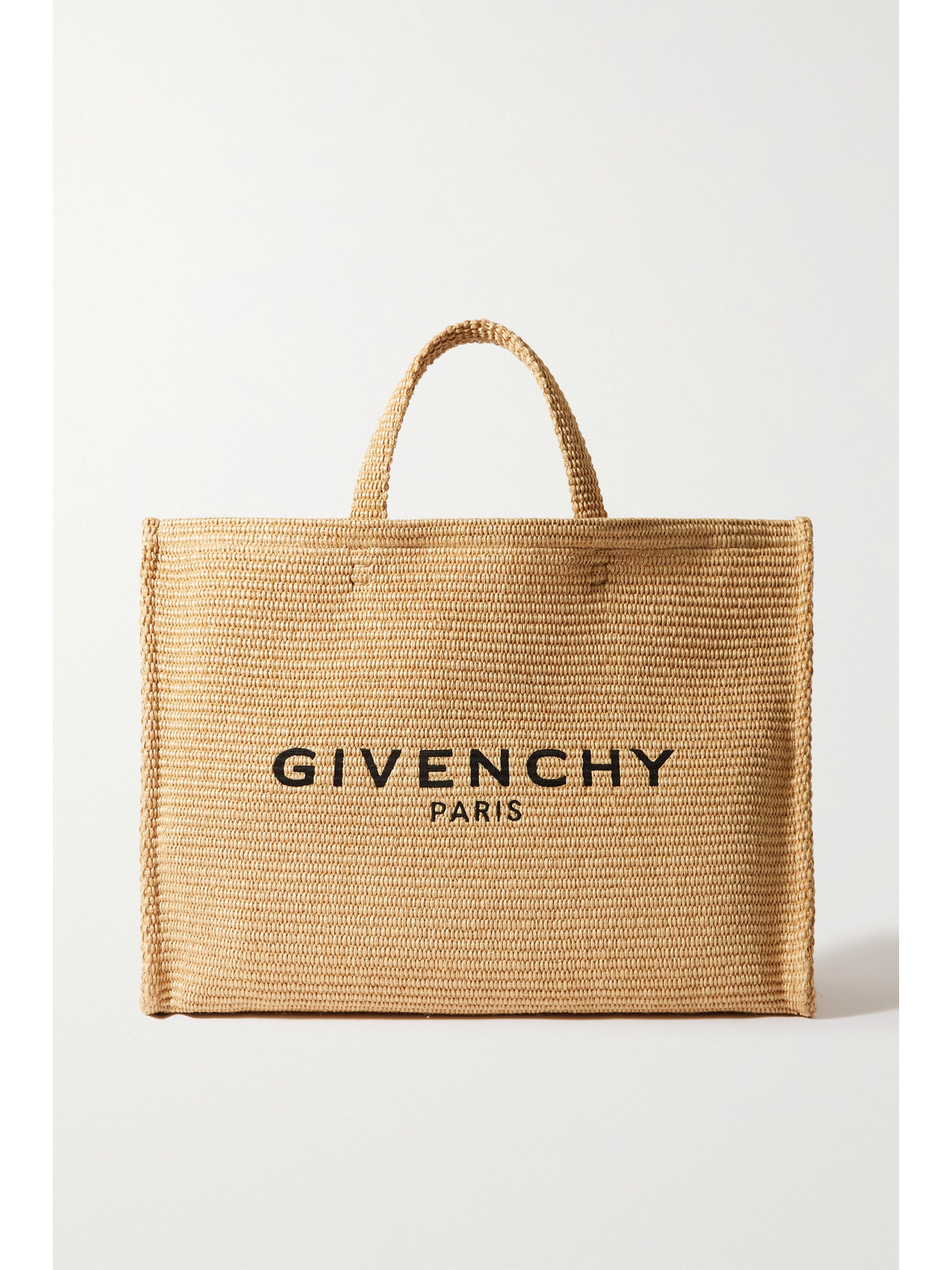 Givenchy - G-tote Large Embroidered Woven Cotton-blend Tote - Neutrals