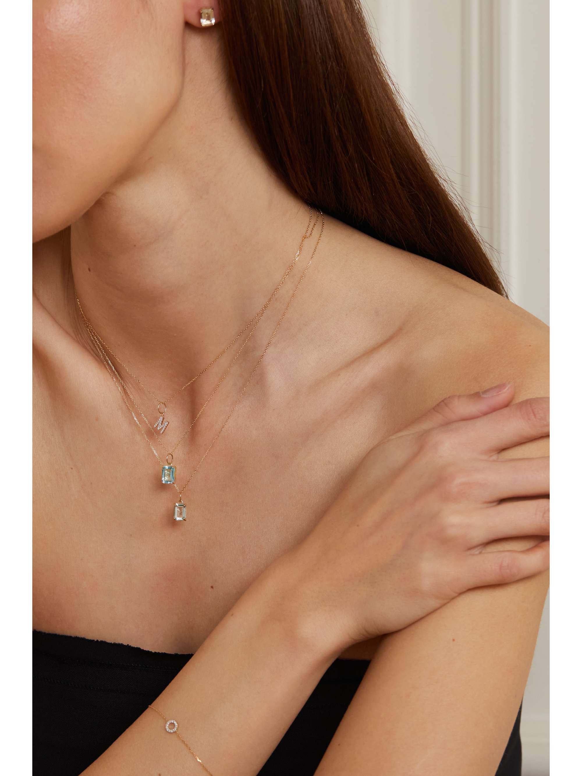 MATEO 14-karat gold topaz necklace