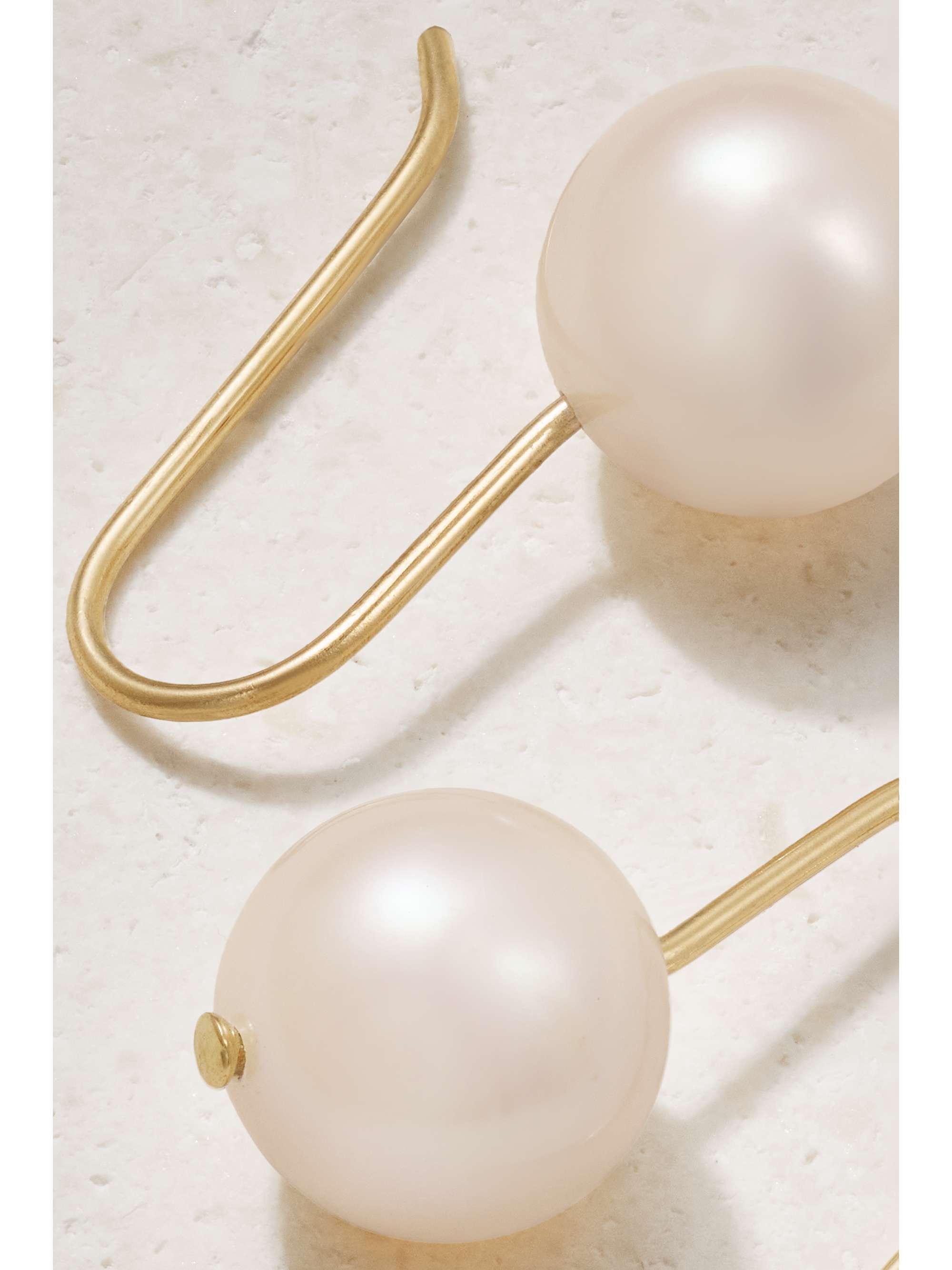 MATEO 14-karat gold pearl earrings