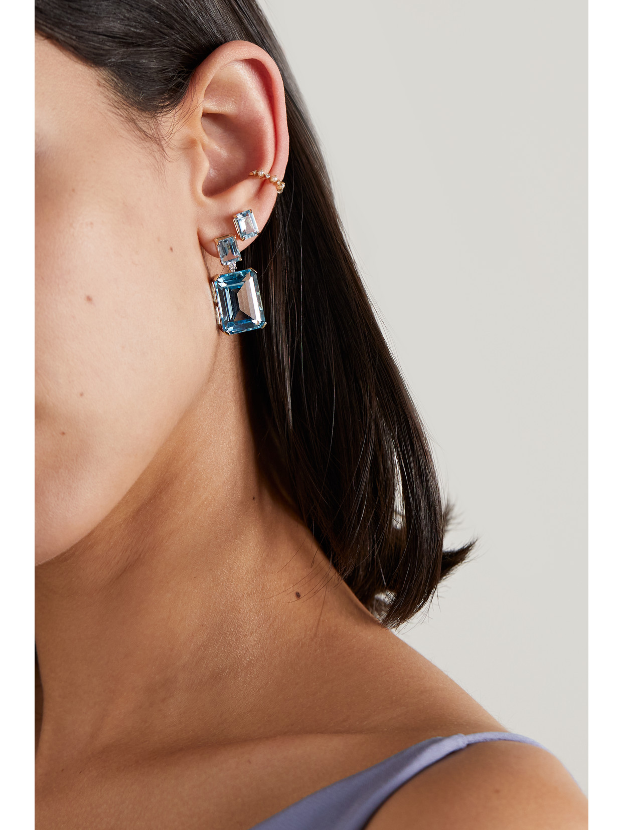 Mateo 14-karat Gold, Topaz And Diamond Earrings In Gold