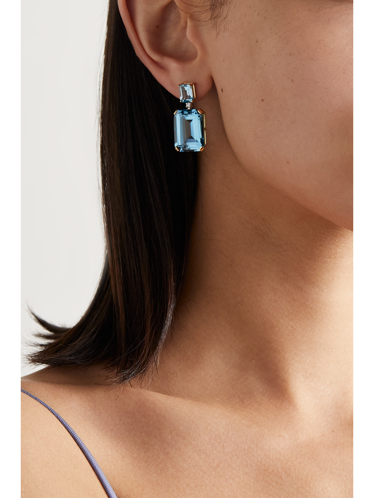 Mateo 14-karat Gold, Topaz And Diamond Earrings In Gold