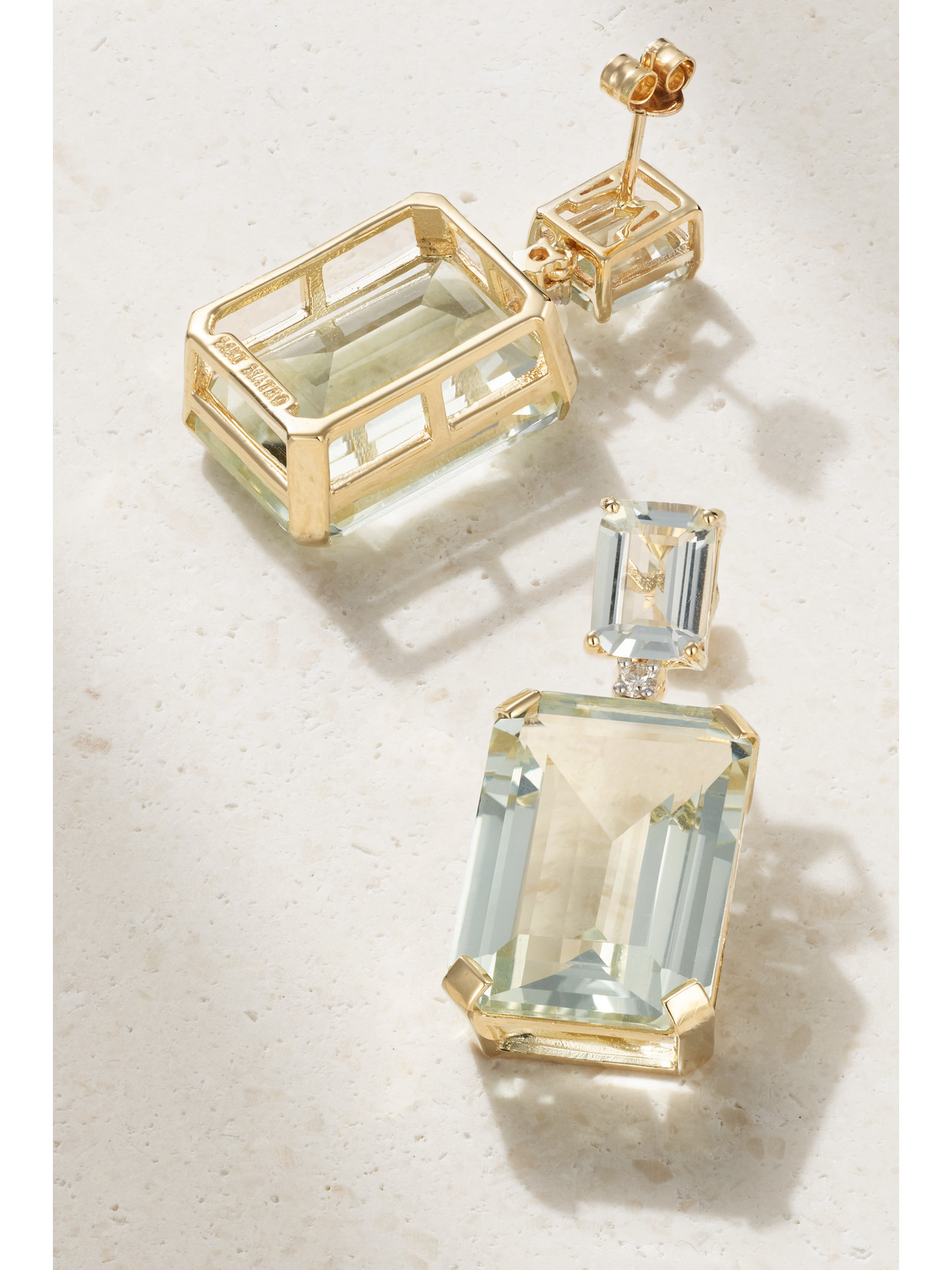 Mateo 14-karat Gold, Amethyst And Diamond Earrings In Gold