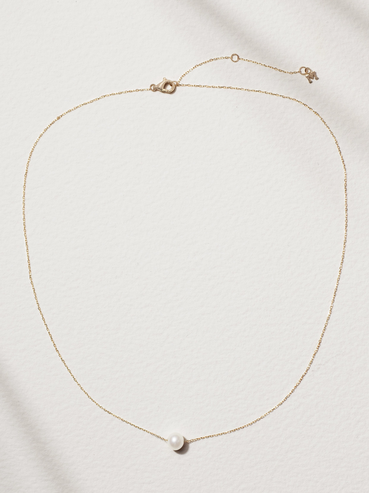 Shop Mateo 14-karat Gold Pearl Necklace