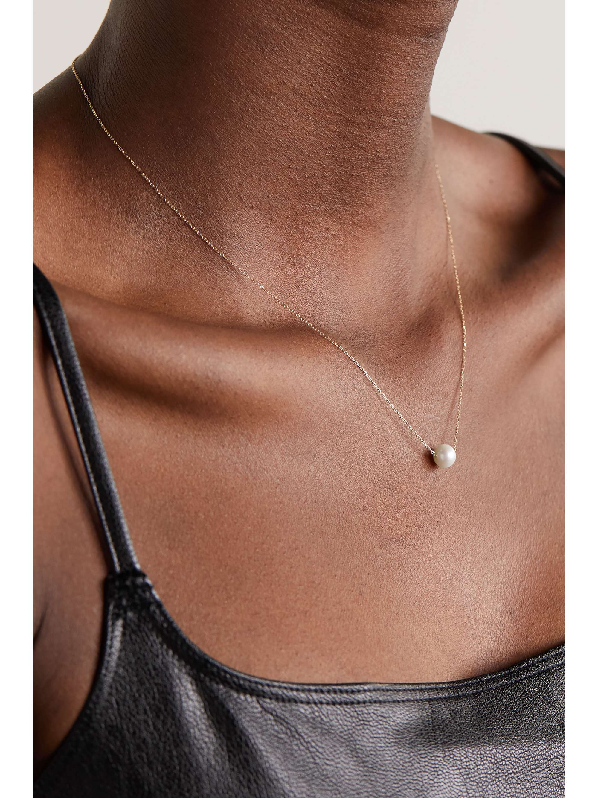 14 karat gold pearl necklace