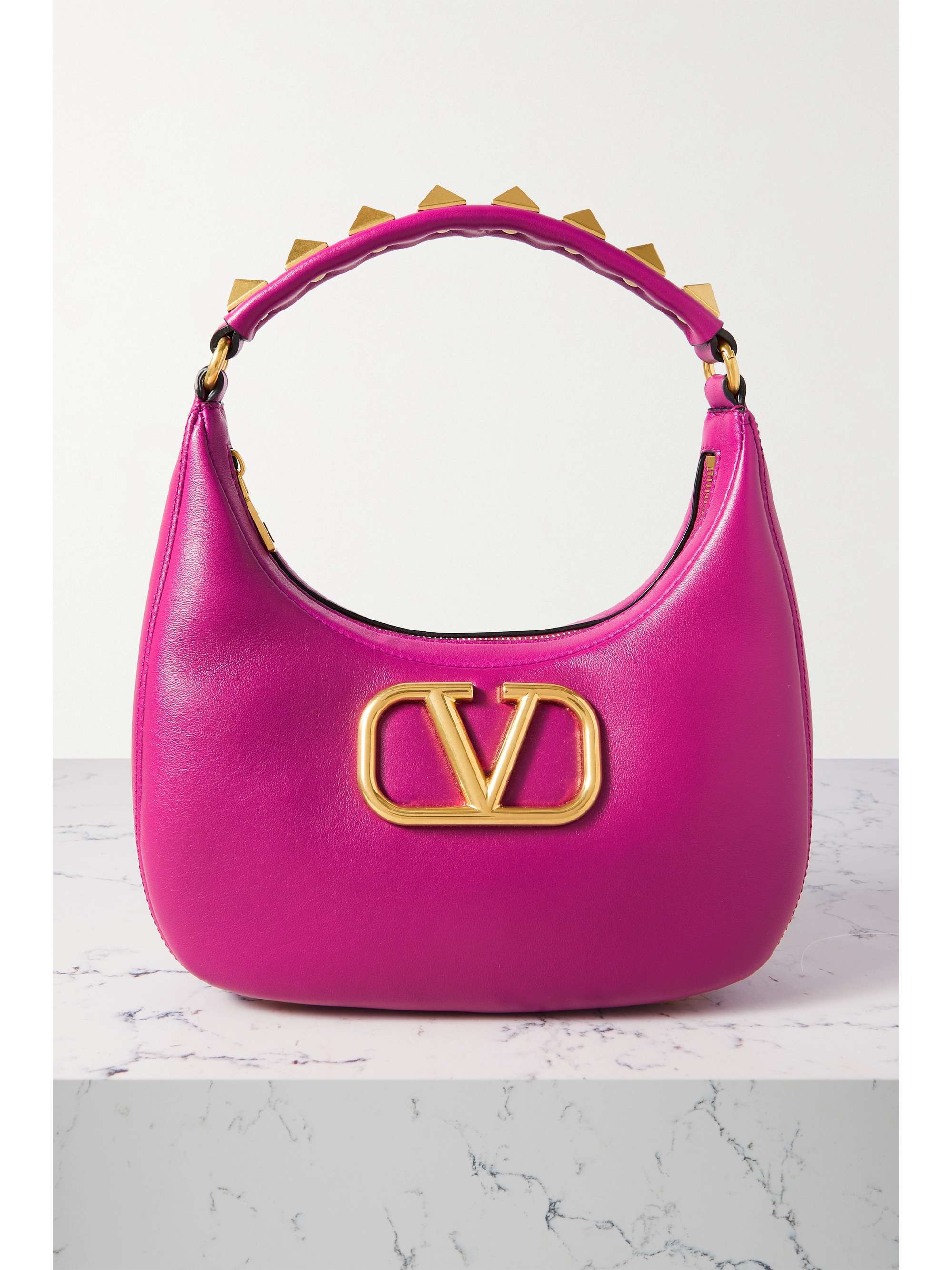 valentino garavani stud sign leather shoulder bag