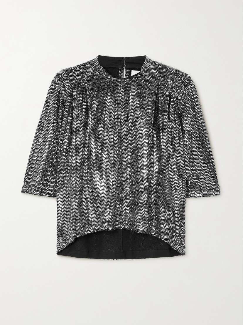 Marant Étoile Delfi Paillette-embellished Stretch-knit Top